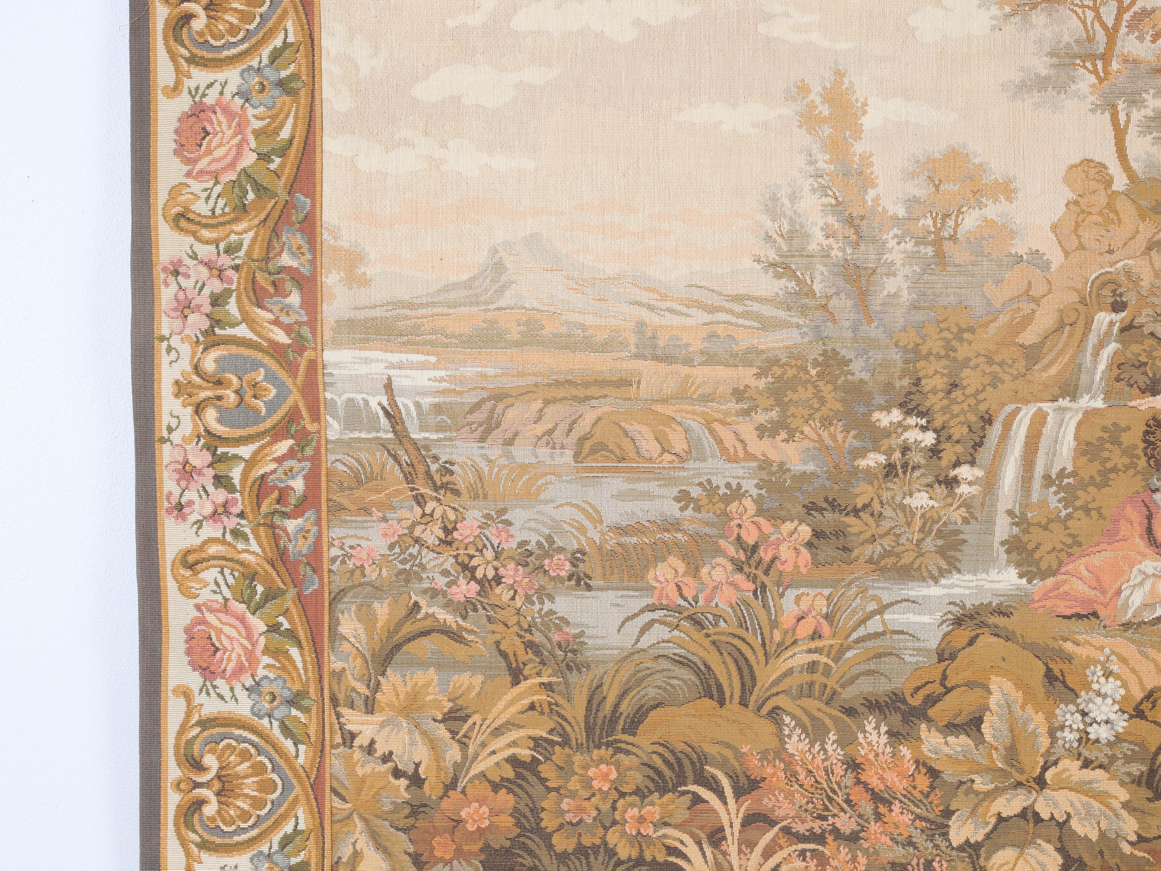 Machine-Made French Tapestry Panel from Paris Machine Made c1930's For Sale