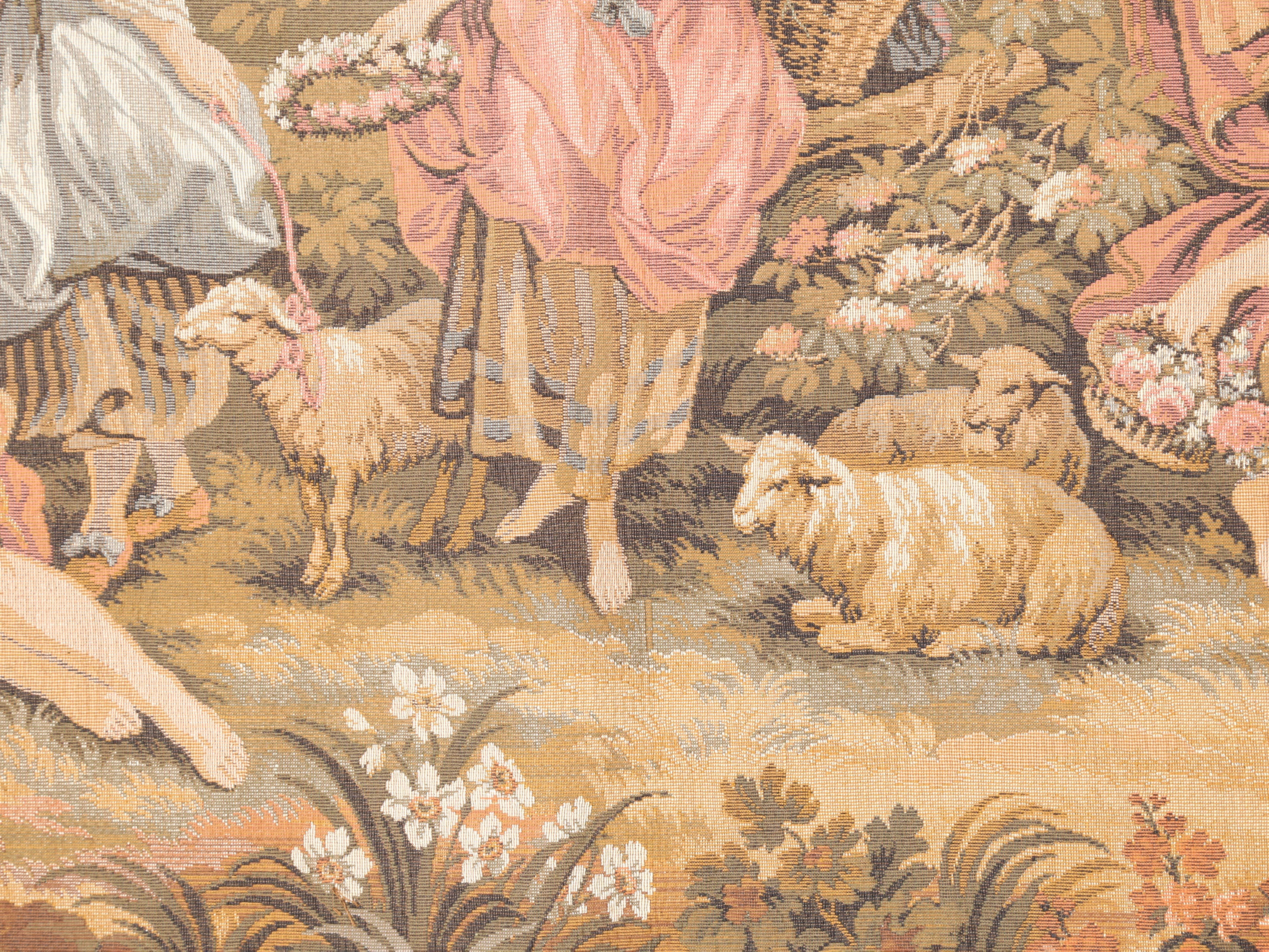 French Tapestry Panel from Paris Machine Made c1930's For Sale 1