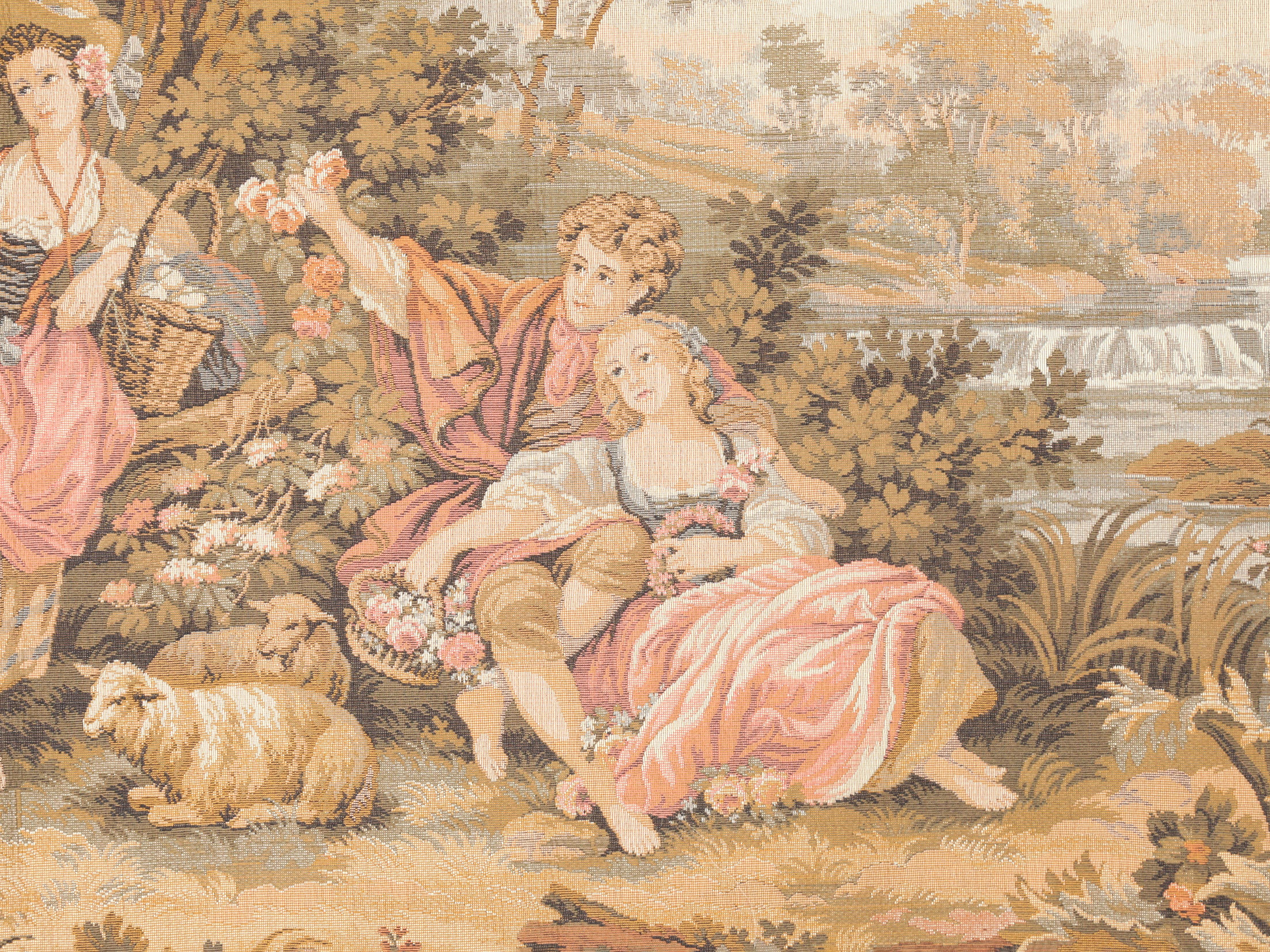 French Tapestry Panel from Paris Machine Made c1930's For Sale 2