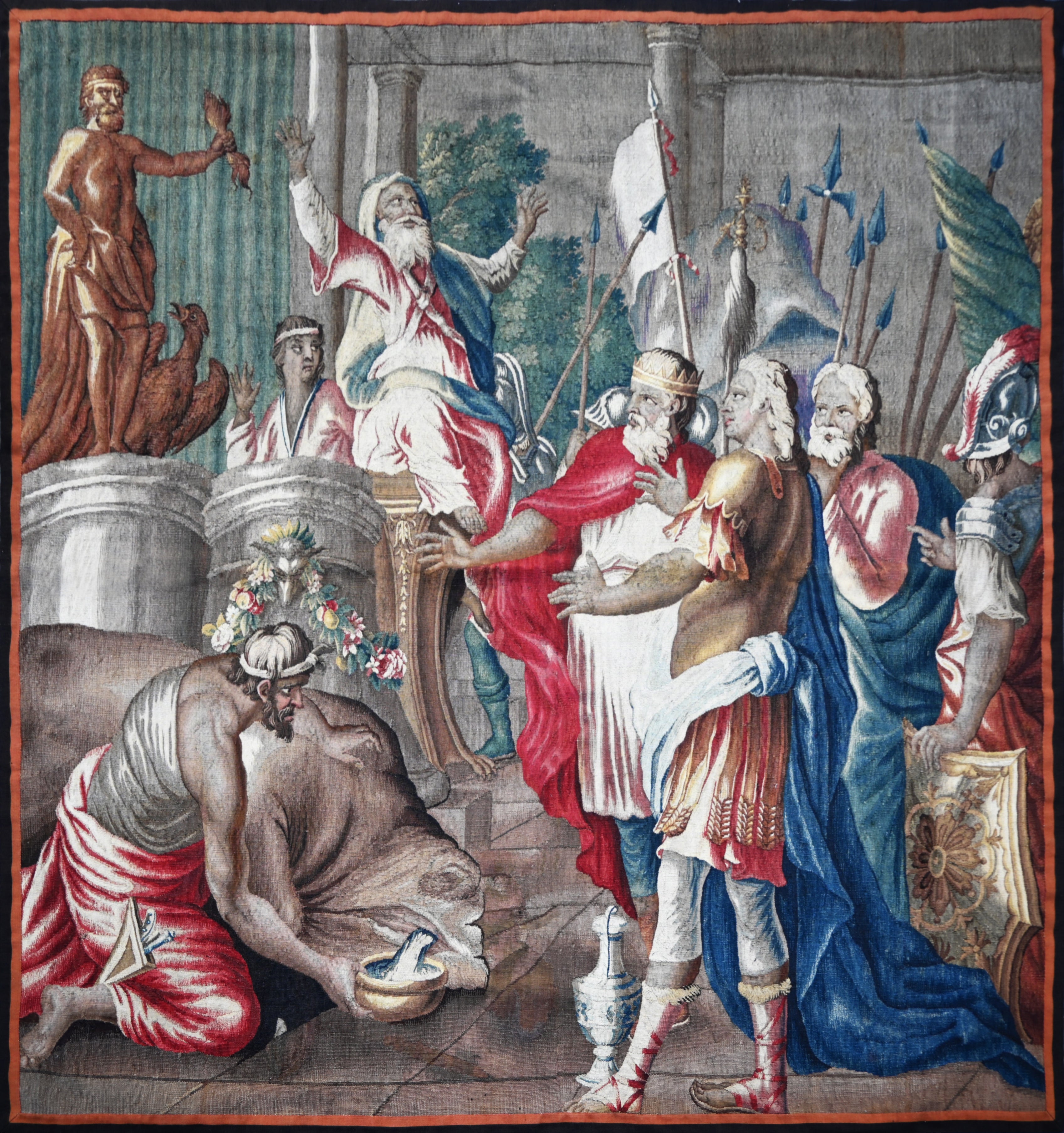 French Tapestry Royale Aubusson 18e - The Sacrifice To Jupiter - No. 1686 For Sale