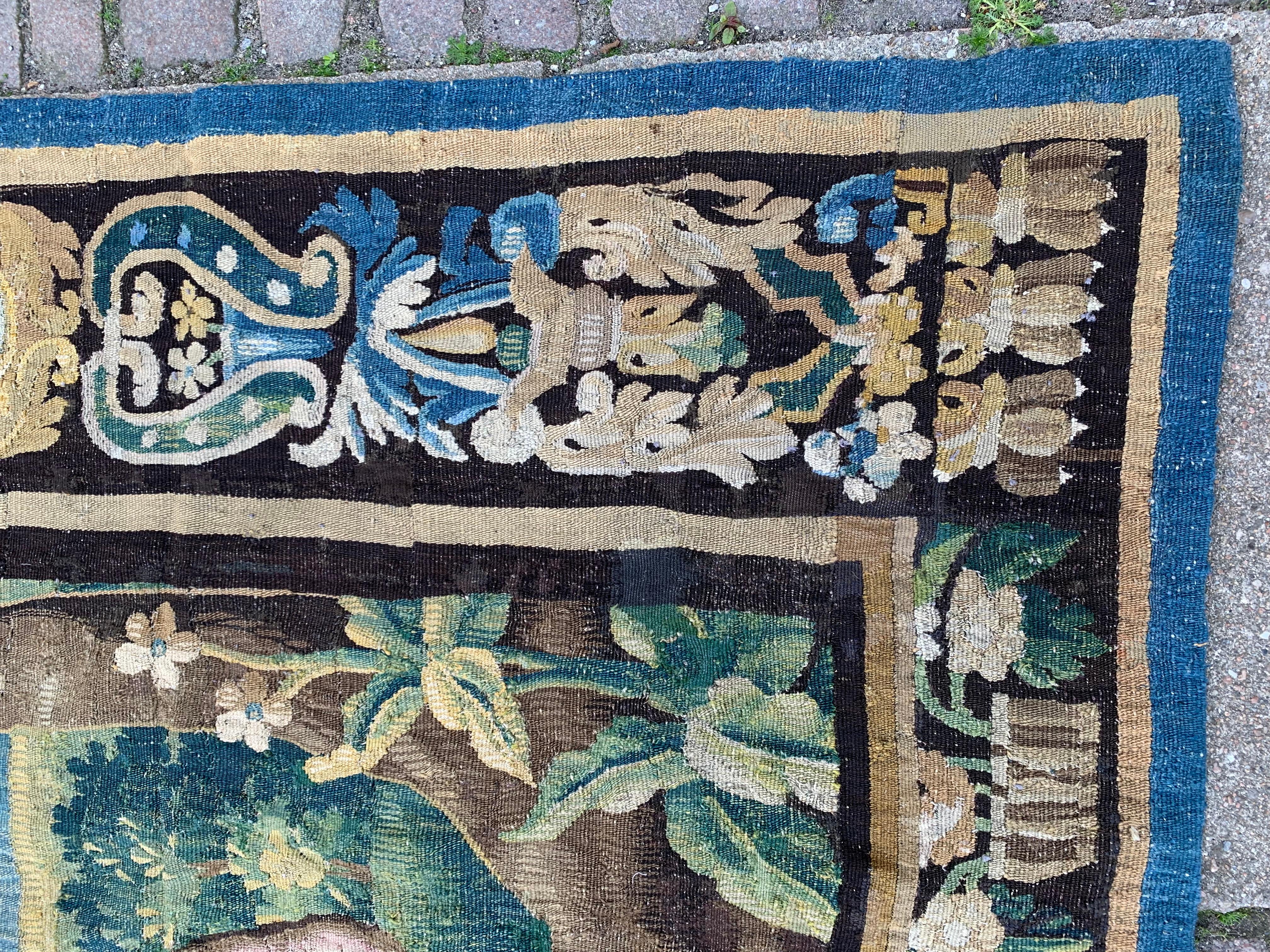 French Tapestry - Tapisserie Verdure Royale de Felletin For Sale 4