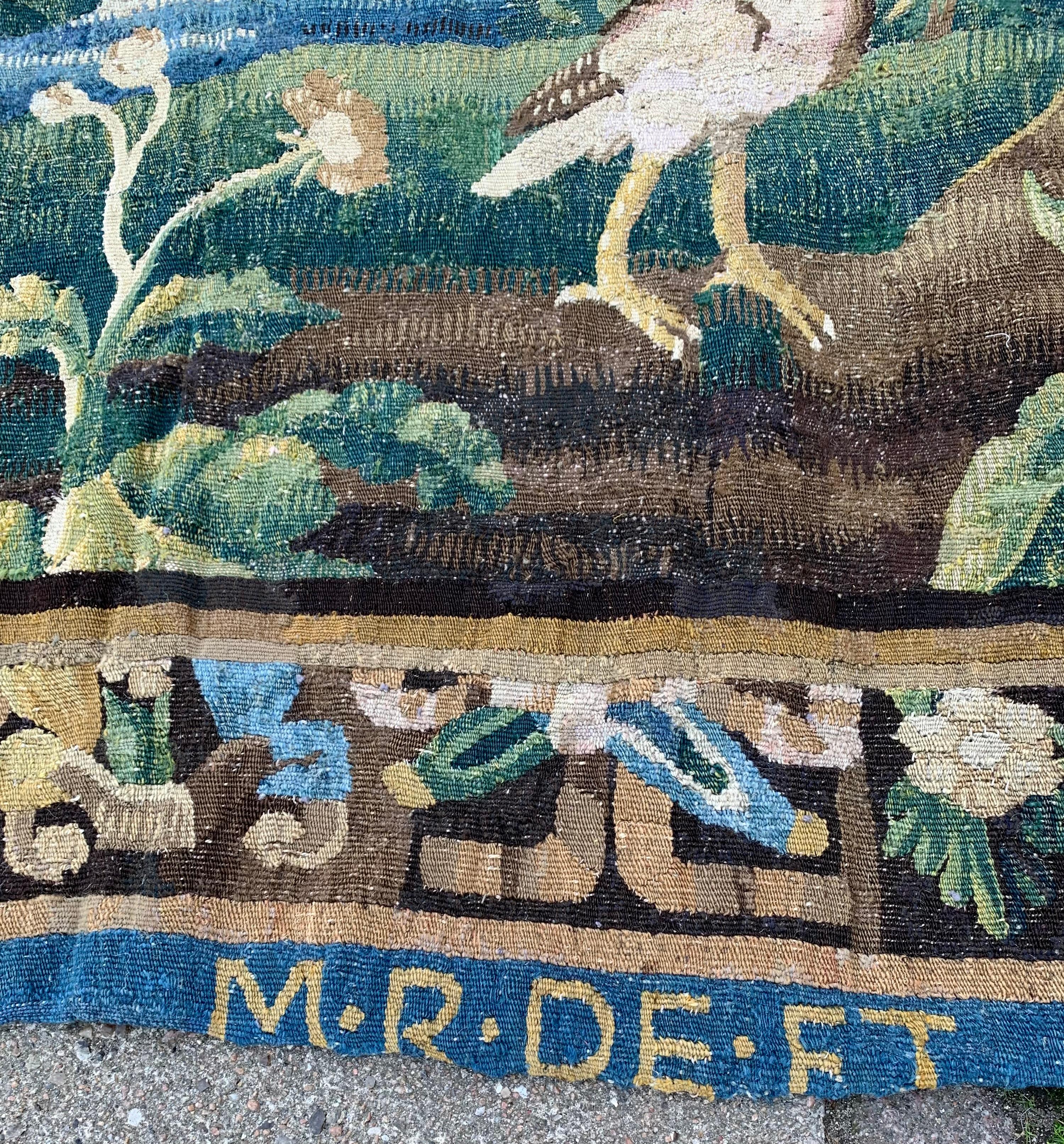 Wool French Tapestry - Tapisserie Verdure Royale de Felletin For Sale