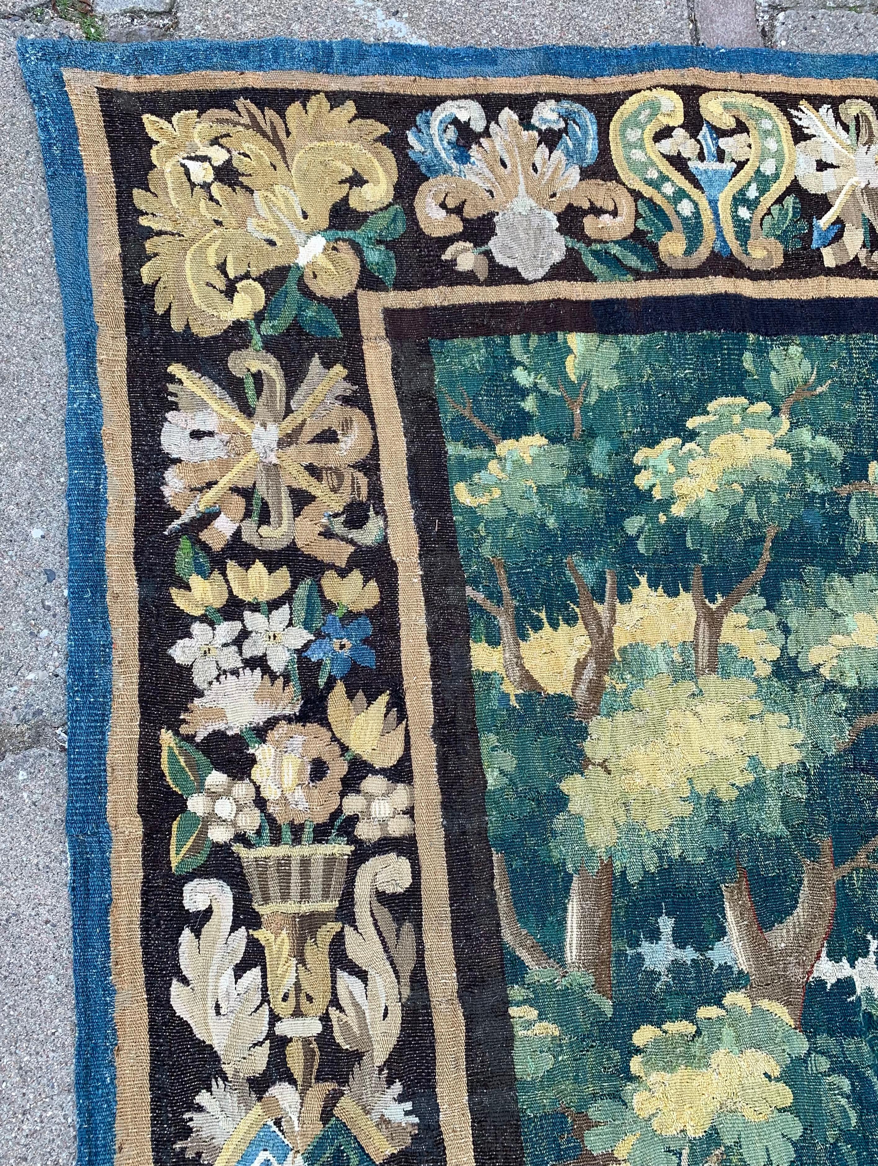French Tapestry - Tapisserie Verdure Royale de Felletin For Sale 1