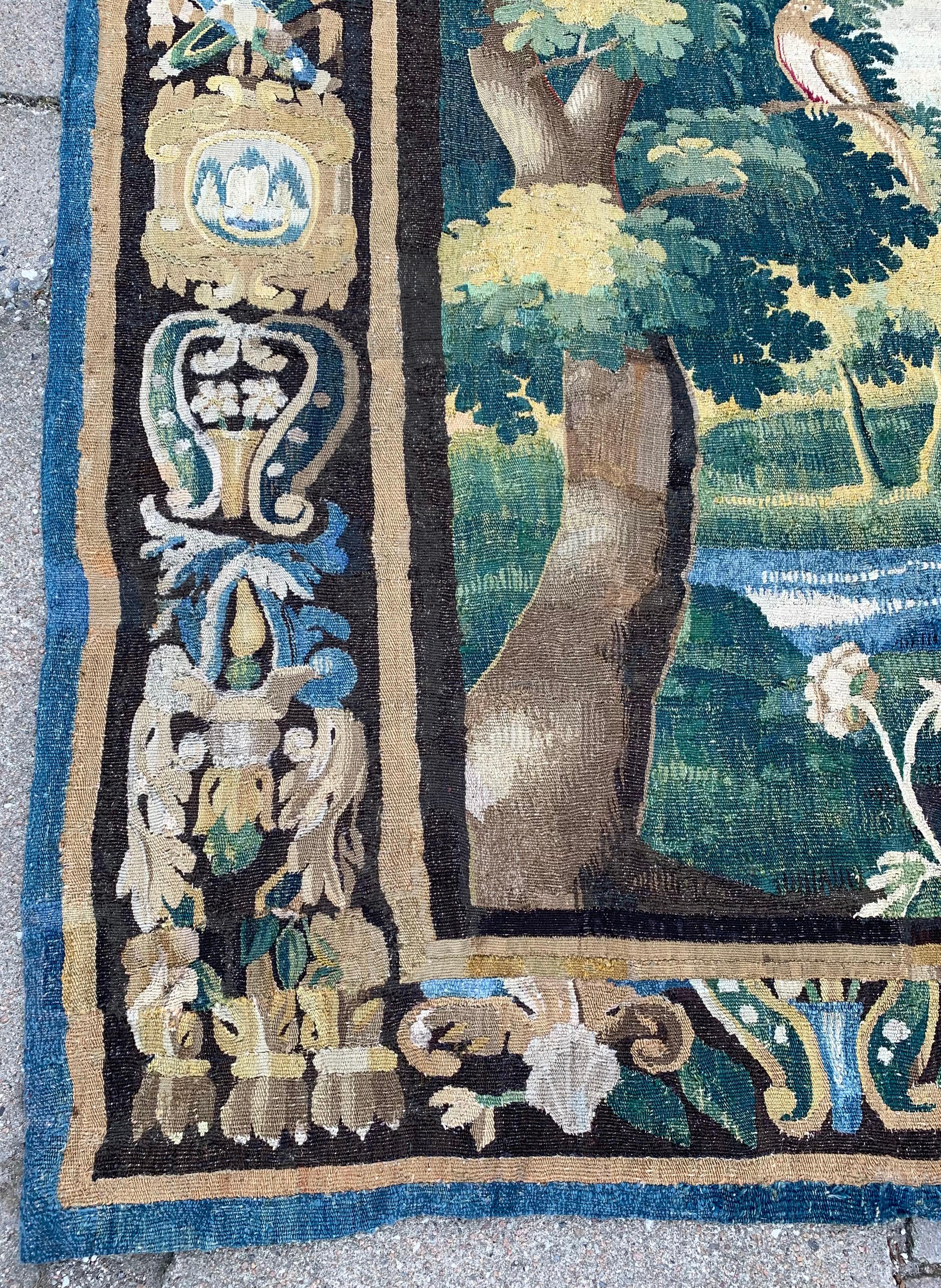French Tapestry - Tapisserie Verdure Royale de Felletin For Sale 2