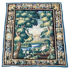 Antique French Tapestry - Tapisserie Verdure Royale de Felletin