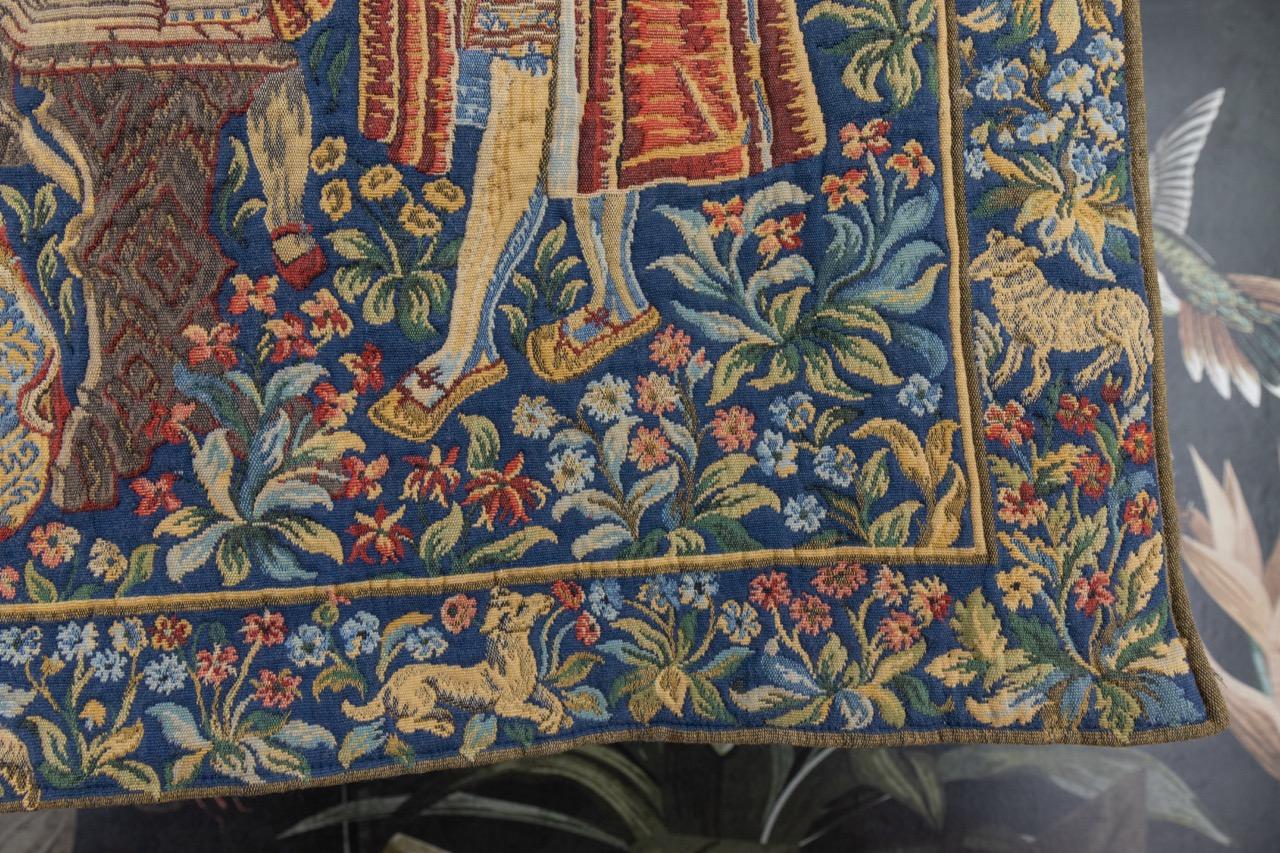 Französischer Wandteppich The Lady with an Organ von Tapisseries du Lion, ca. 1970er Jahre im Angebot 4