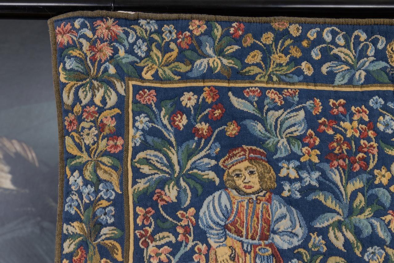 Französischer Wandteppich The Lady with an Organ von Tapisseries du Lion, ca. 1970er Jahre im Angebot 10