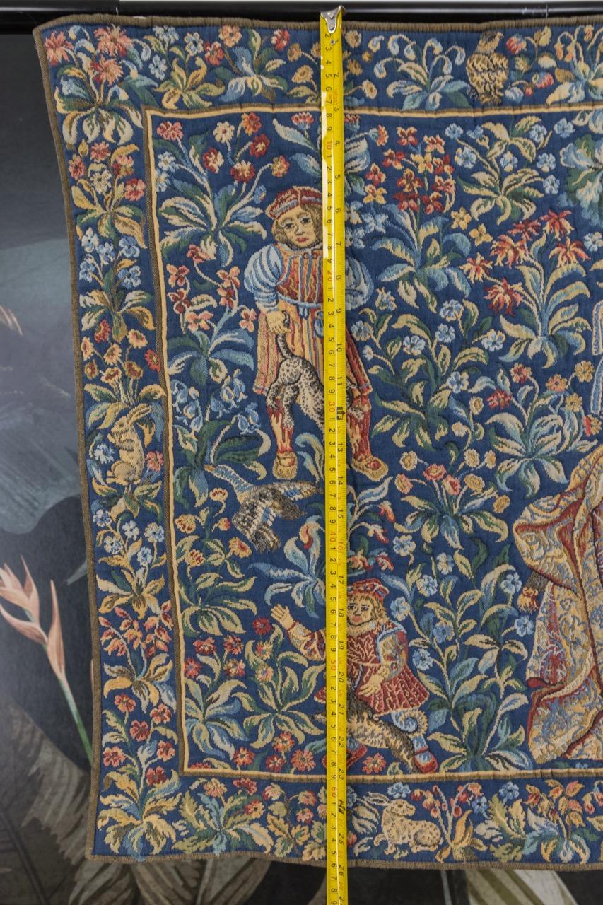 Französischer Wandteppich The Lady with an Organ von Tapisseries du Lion, ca. 1970er Jahre im Angebot 14