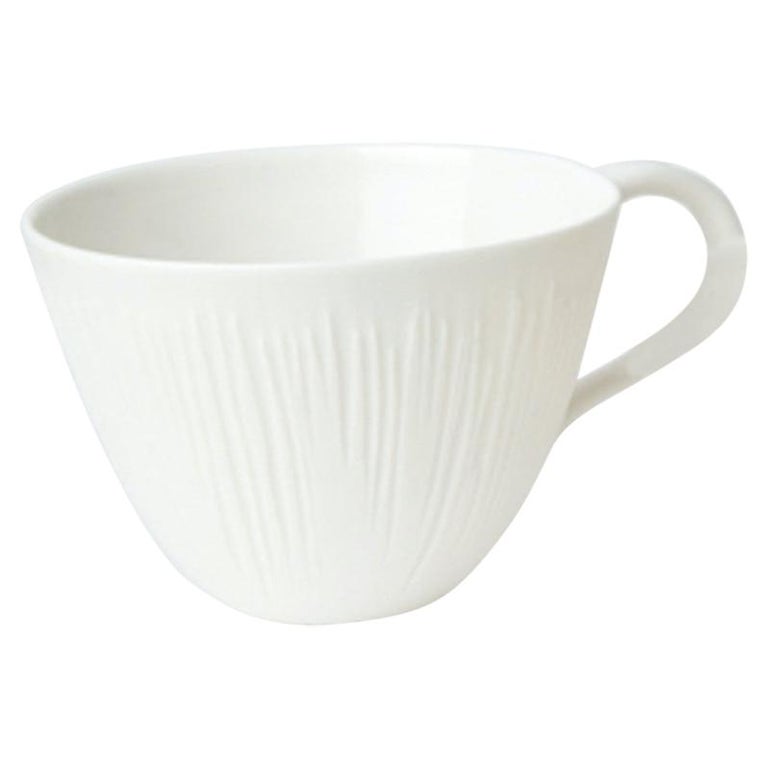 French Tea Cup Ligne - Set of 2 + Saucers For Sale