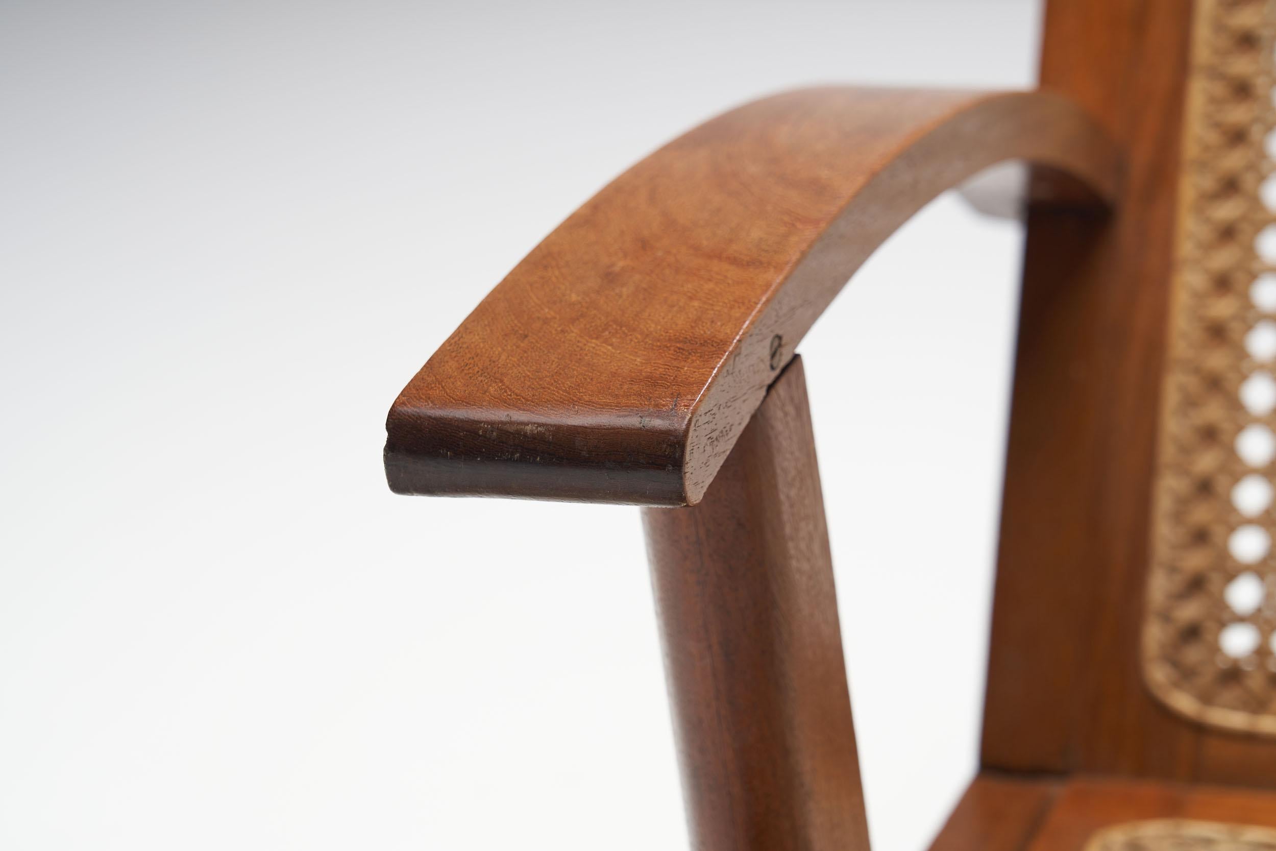 French Teak Armchair, France, 1950s For Sale 7
