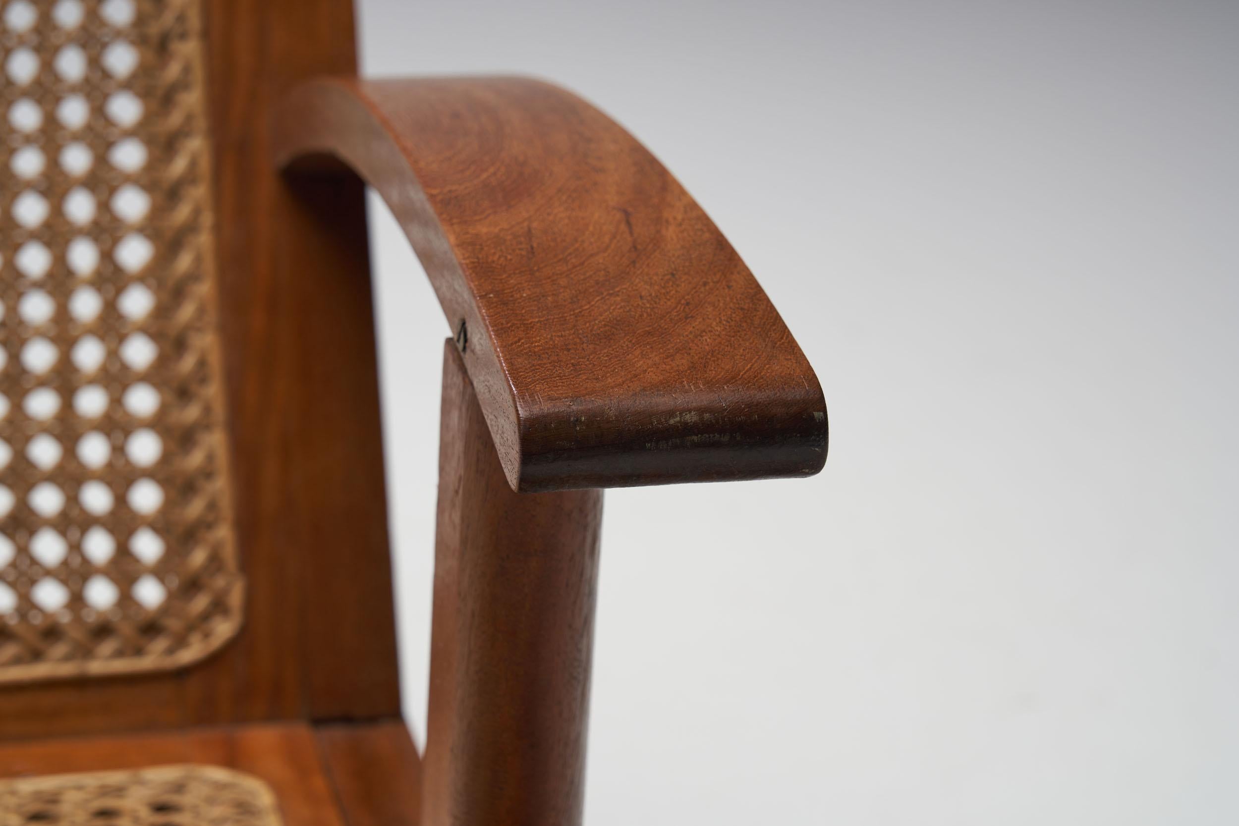 French Teak Armchair, France, 1950s For Sale 8