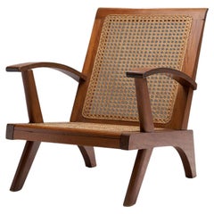 Vintage French Teak Armchair, France, 1950s