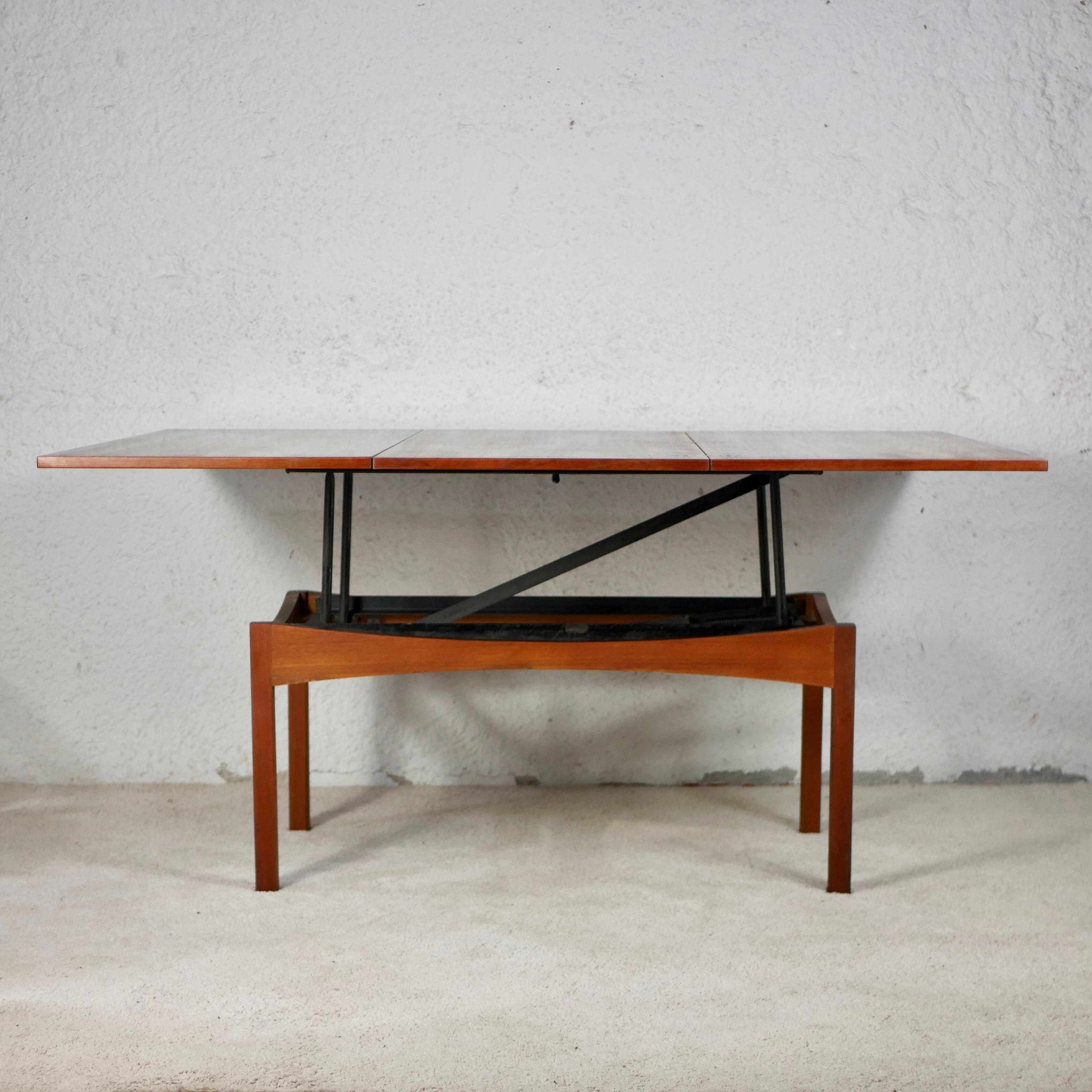 Mid-20th Century French Teak Expandable System Table
