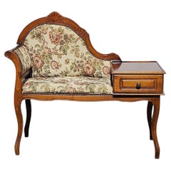 French Telephone Bench-Love Seat-Gossip Bench - Style Louis XV - 70s