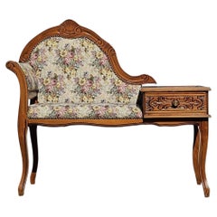 French Telephone Bench-Love Seat-Gossip Bench - Style Louis XV - 70s