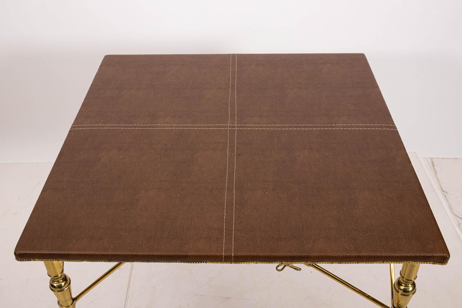 20th Century French Telescopic Folding Game Table For Sale