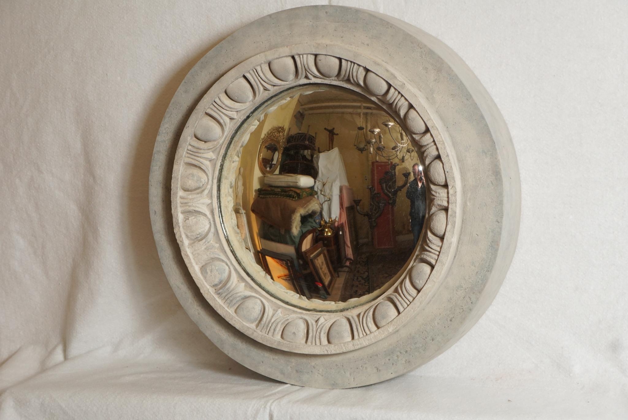 Französischer Terrakotta-Spiegel:: 18. Jahrhundert:: konvex (Neoklassisch) im Angebot