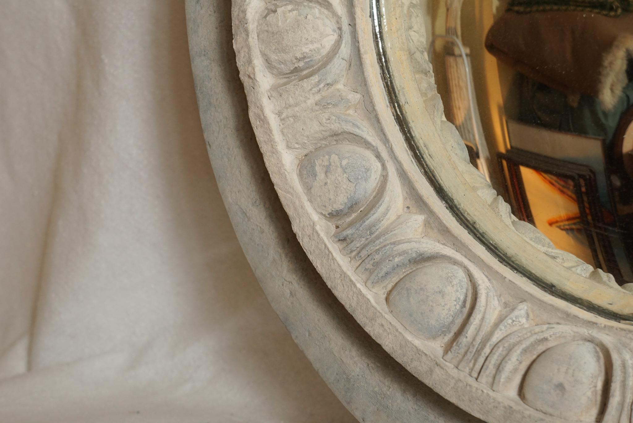 French Terra Cotta Late 18th Century Convex Mirror In Good Condition For Sale In Hudson, NY