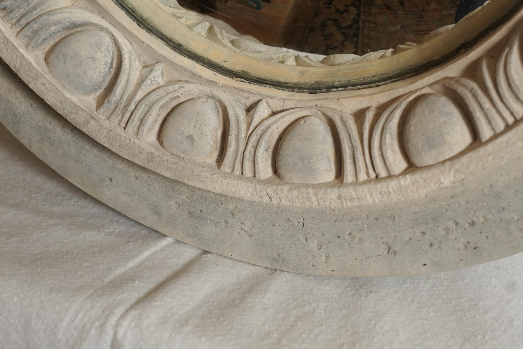 French Terra Cotta Late 18th Century Convex Mirror For Sale 1