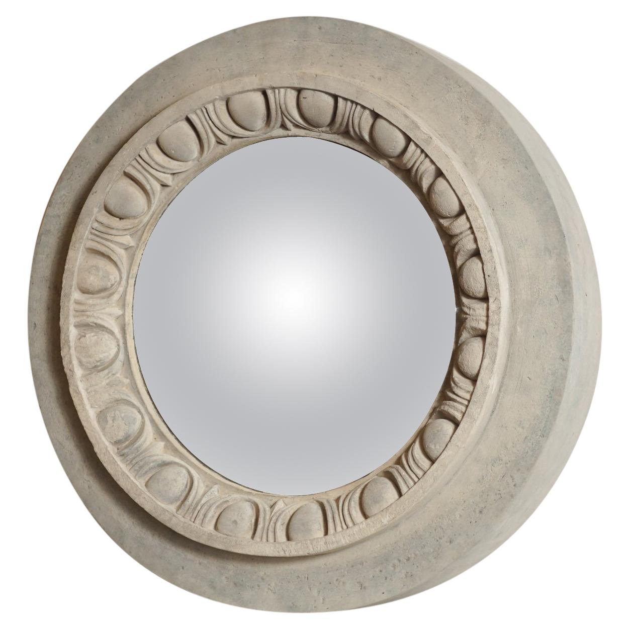 Miroir convexe en terre cuite français de la fin du 18e siècle en vente