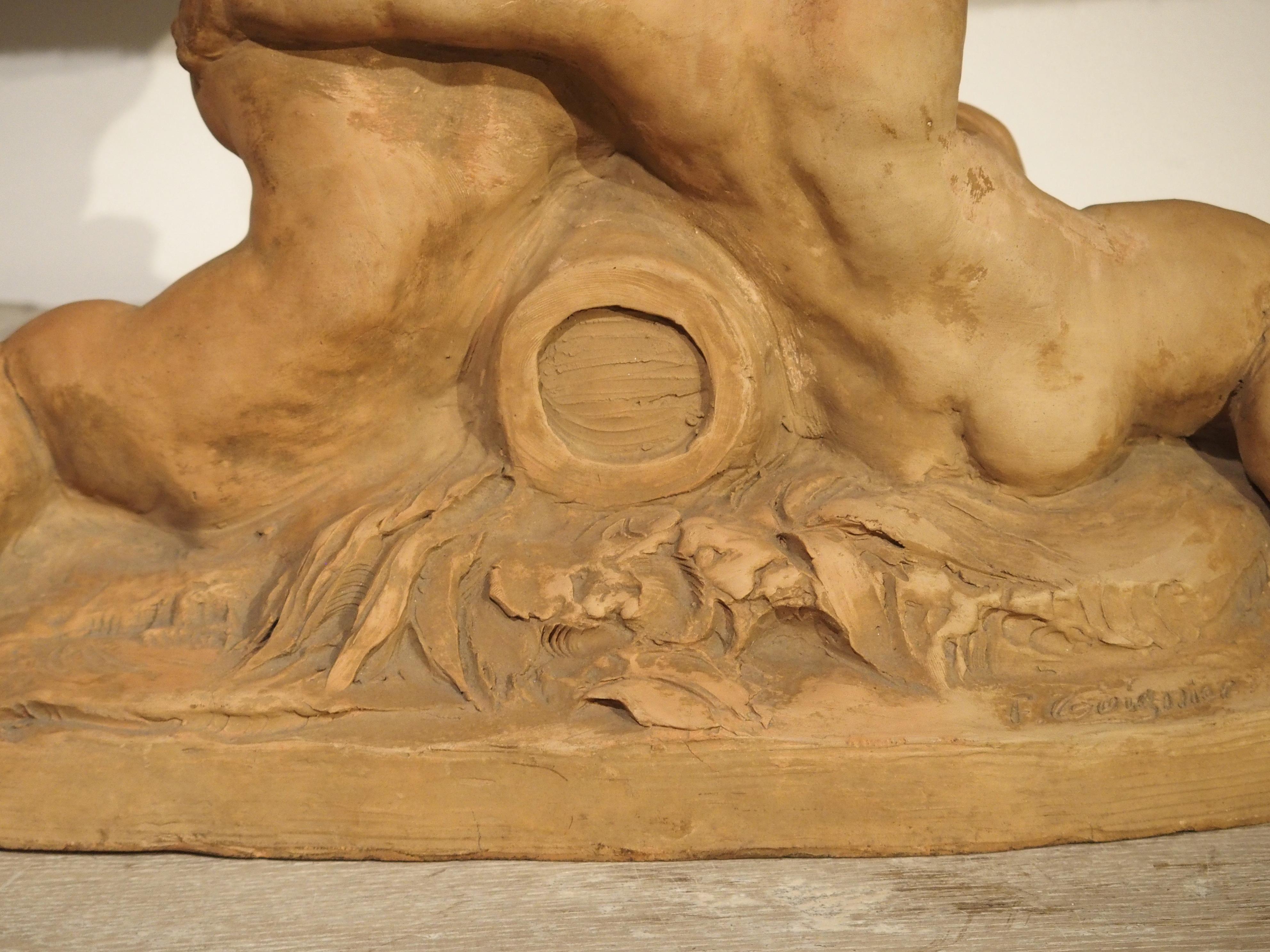Französische Terrakotta-Skulptur von Fernand Guignier, Anfang bis Mitte der 1900er Jahre im Angebot 7