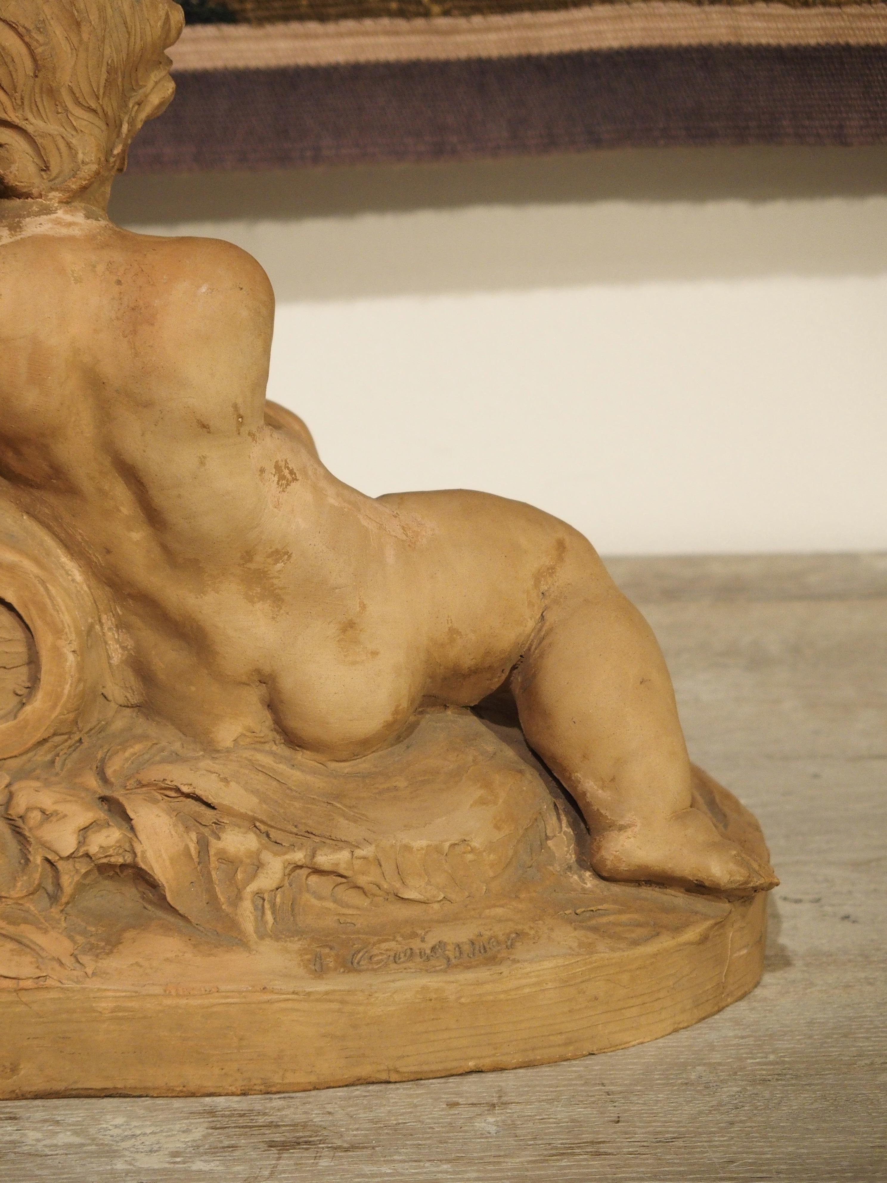 French Terracotta Sculpture by Fernand Guignier, Early to Mid-1900s 8