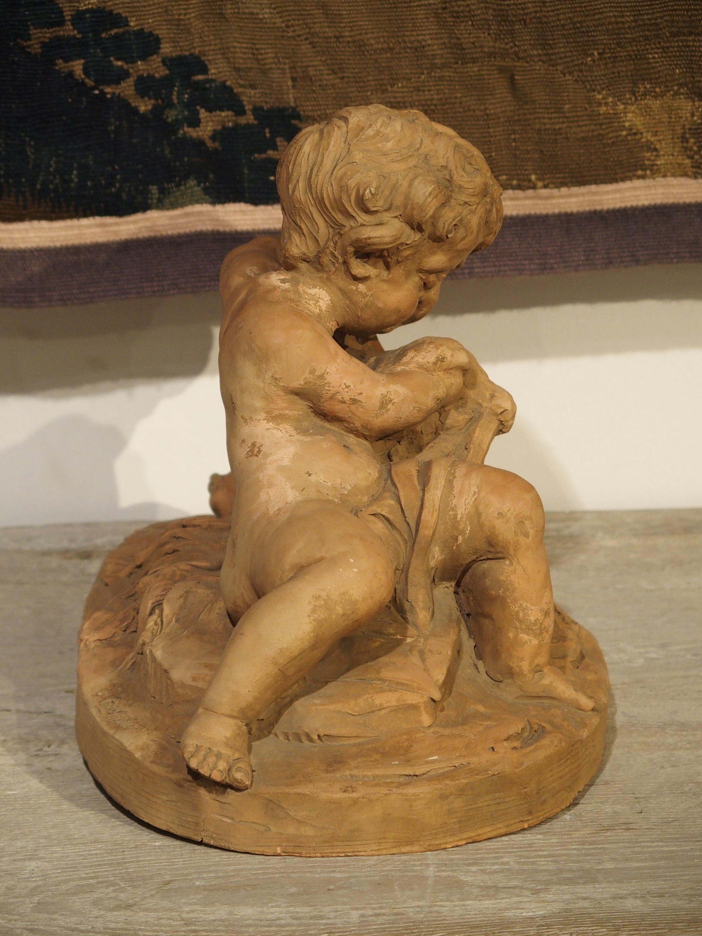 French Terracotta Sculpture by Fernand Guignier, Early to Mid-1900s For Sale 11