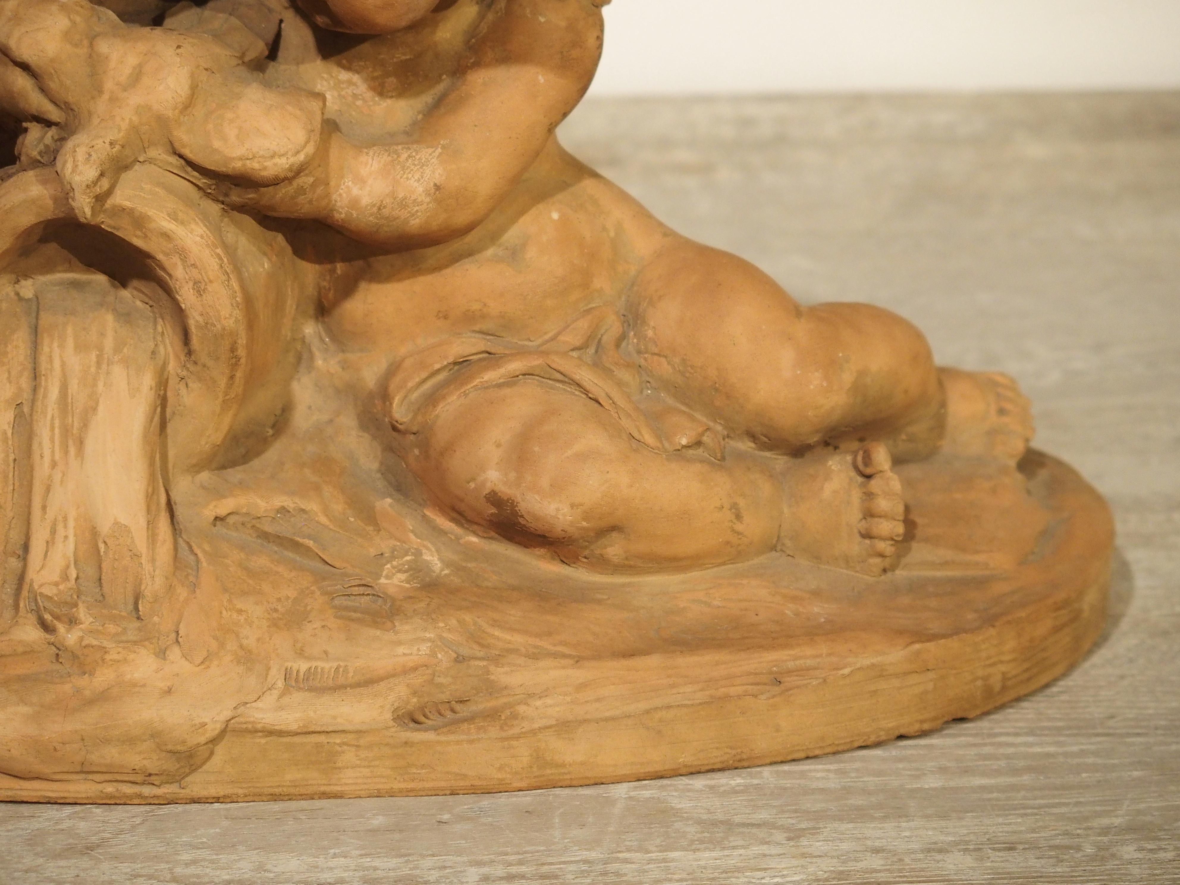 Französische Terrakotta-Skulptur von Fernand Guignier, Anfang bis Mitte der 1900er Jahre im Angebot 1