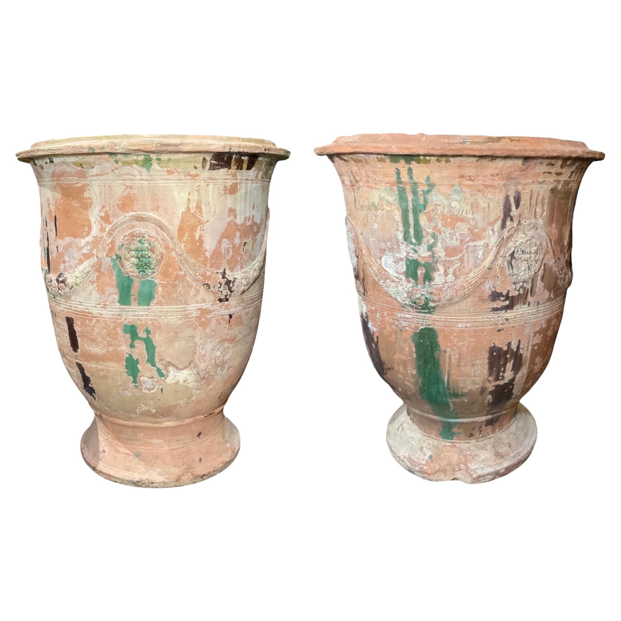 French Terracotta Anduze Planters