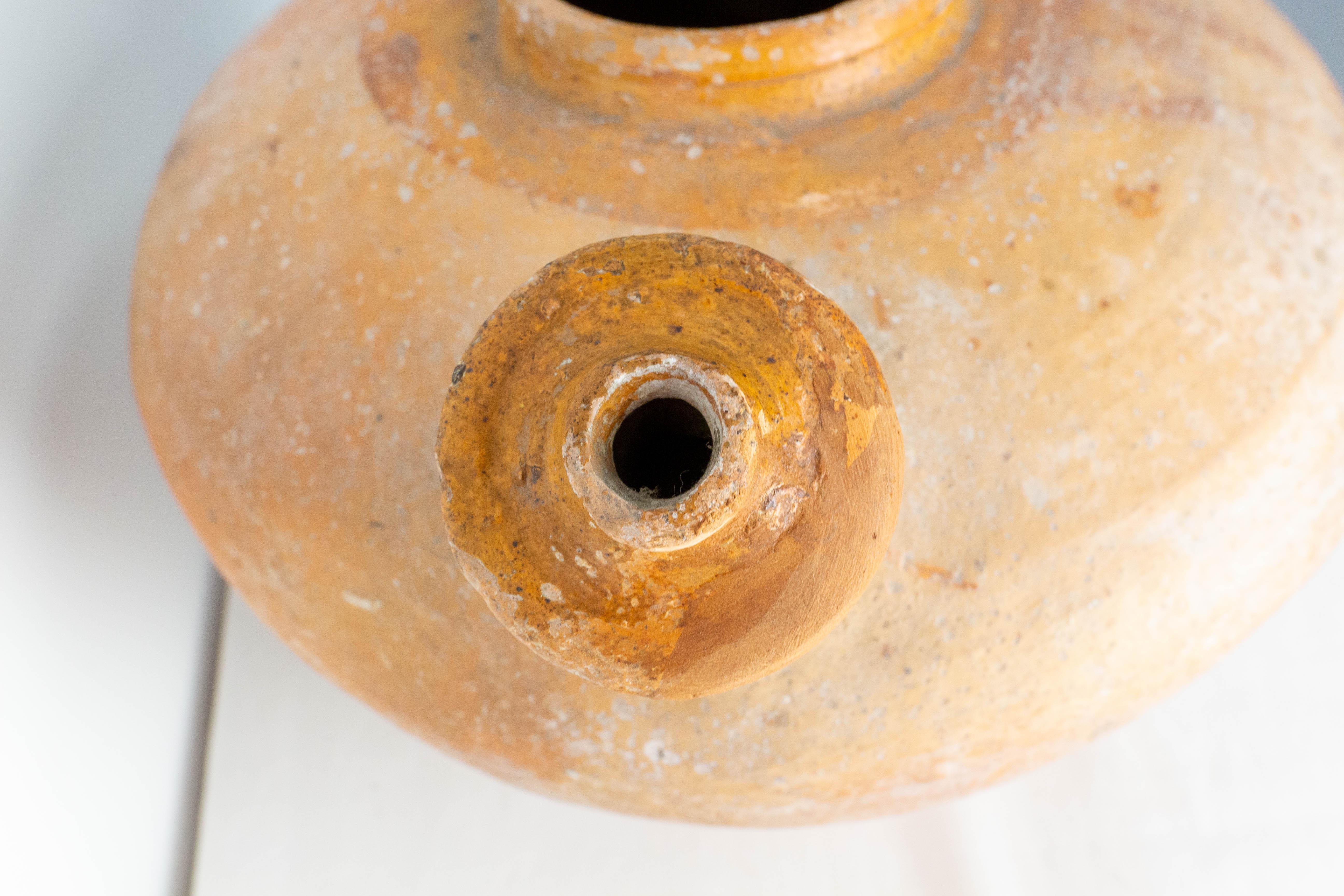 French Terracotta Antique Water Holder Pottery Handmade Pitcher Vase Centerpiece 5