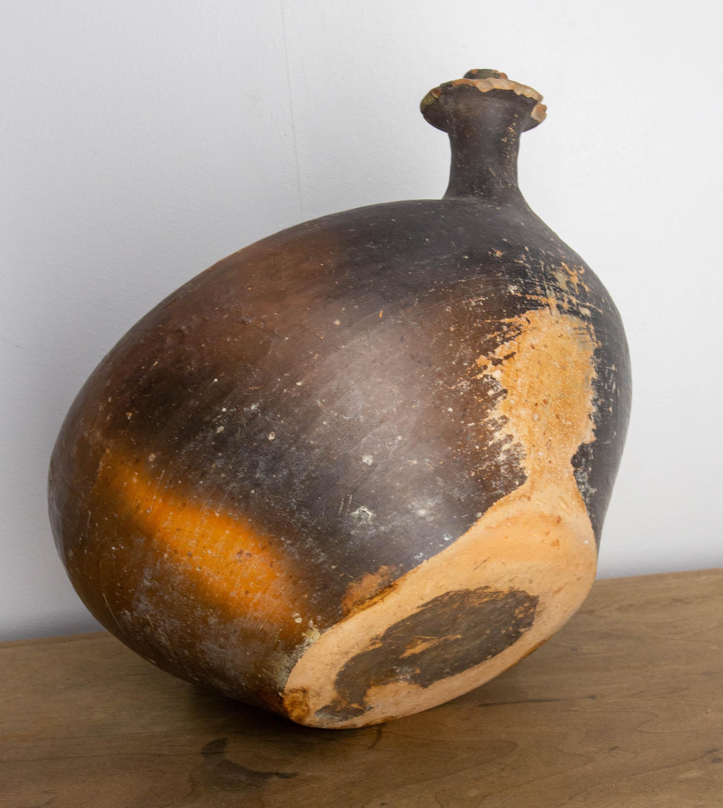 Französisch Terrakotta Antike Wasser Halter Keramik Handmade Krug Vase Tafelaufsatz im Angebot 5