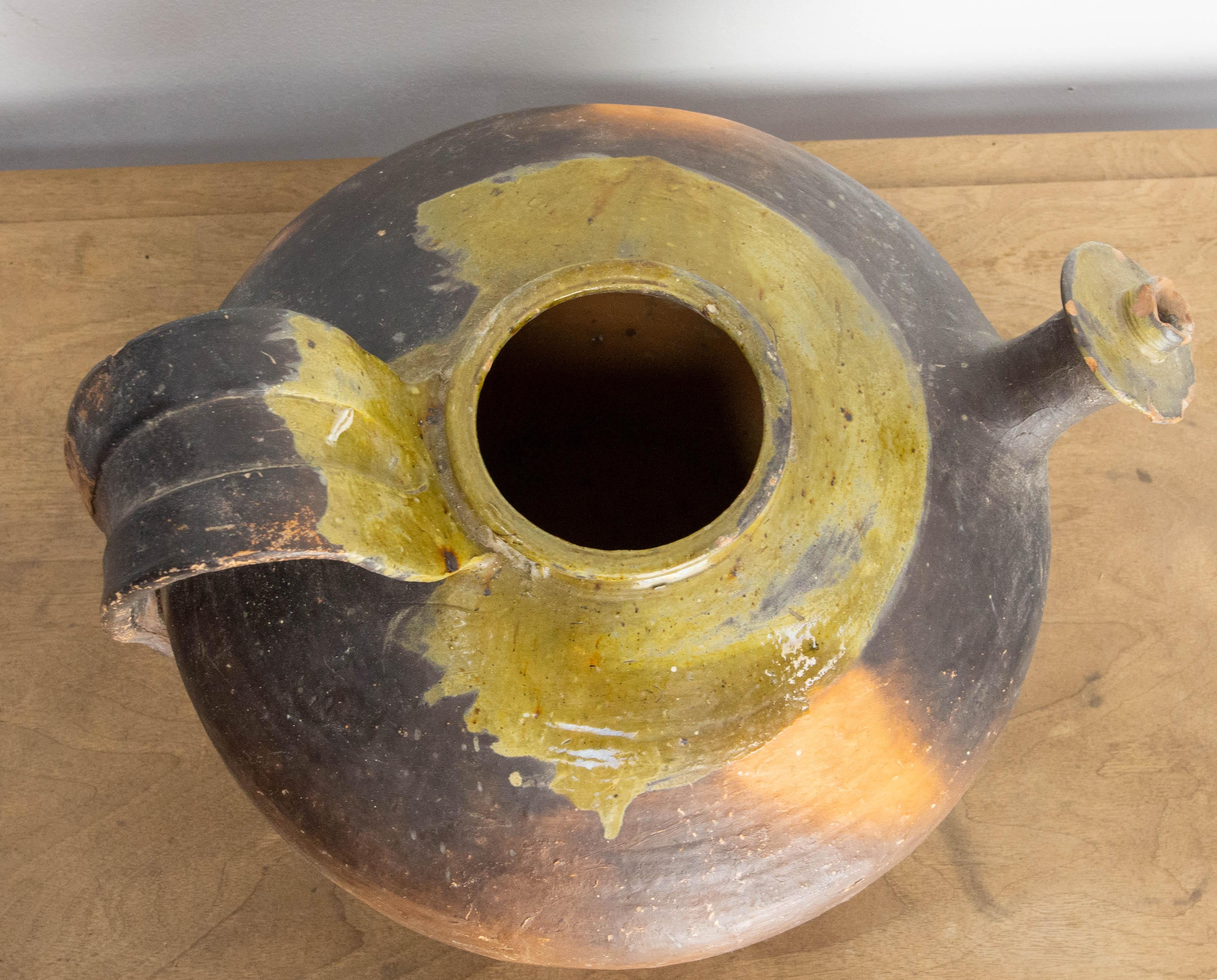 Pichet Vase Centre de table en terre cuite ancienne poterie en vente 4
