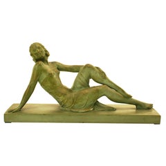 French Terracotta Art Deco Sculpture Signed U.Cipriani