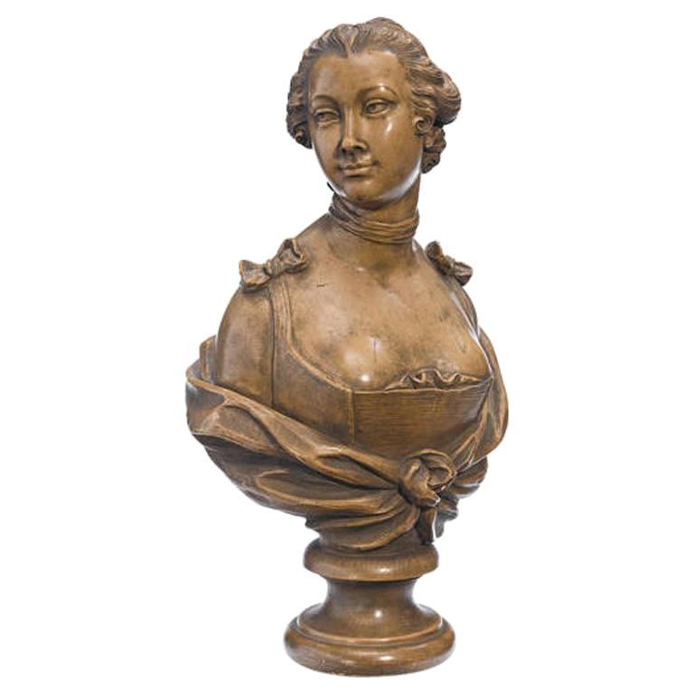 French Terracotta Bust of a Lady