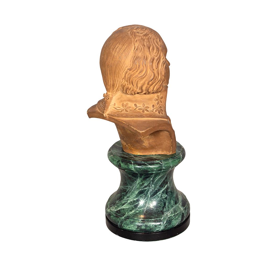 European French Terracotta Bust of an Officer For Sale