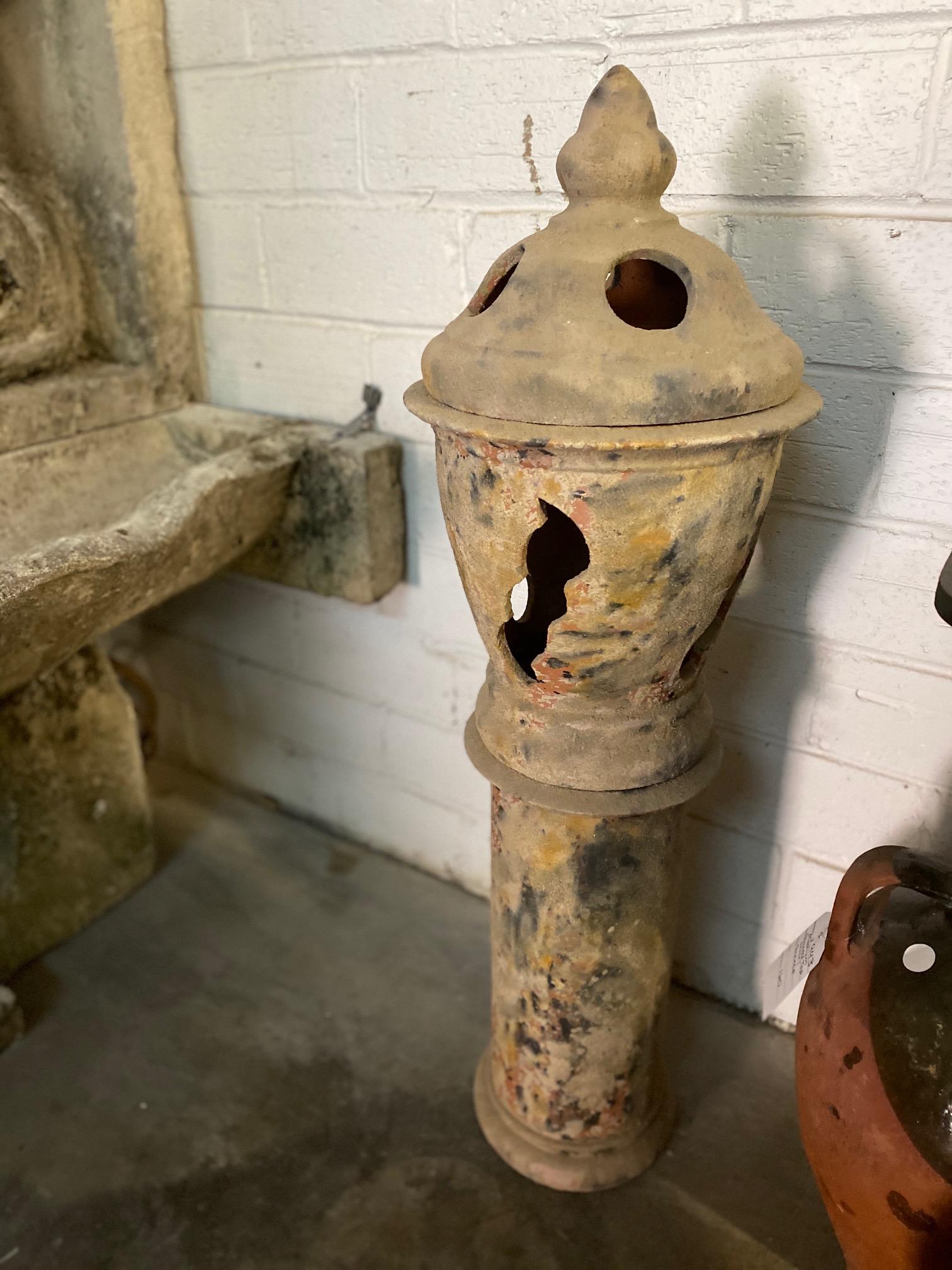 French Terracotta Chimney Top In Good Condition For Sale In Dallas, TX
