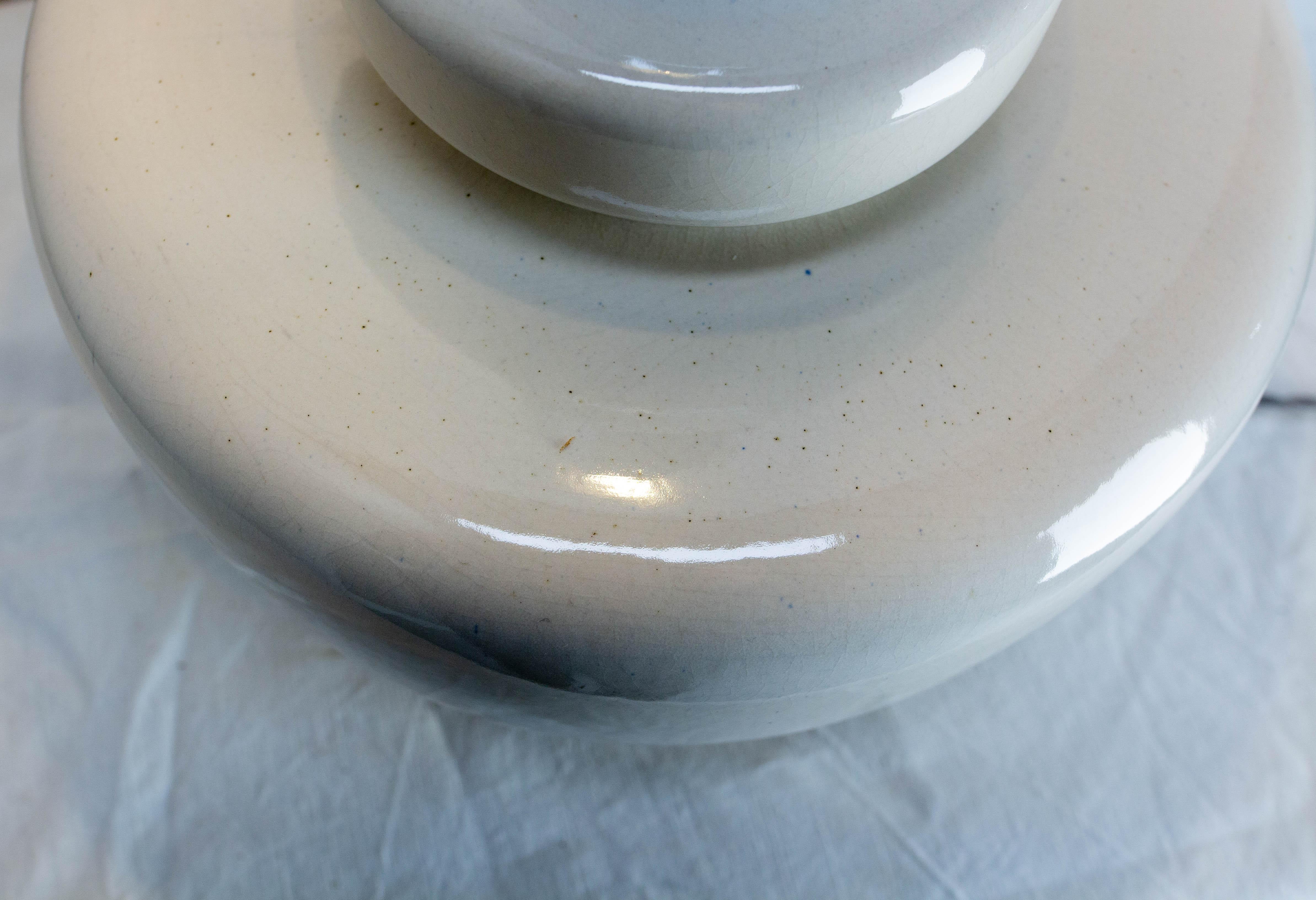 Lampe de table française en terre cuite et chrome, circa 1970 en vente 1