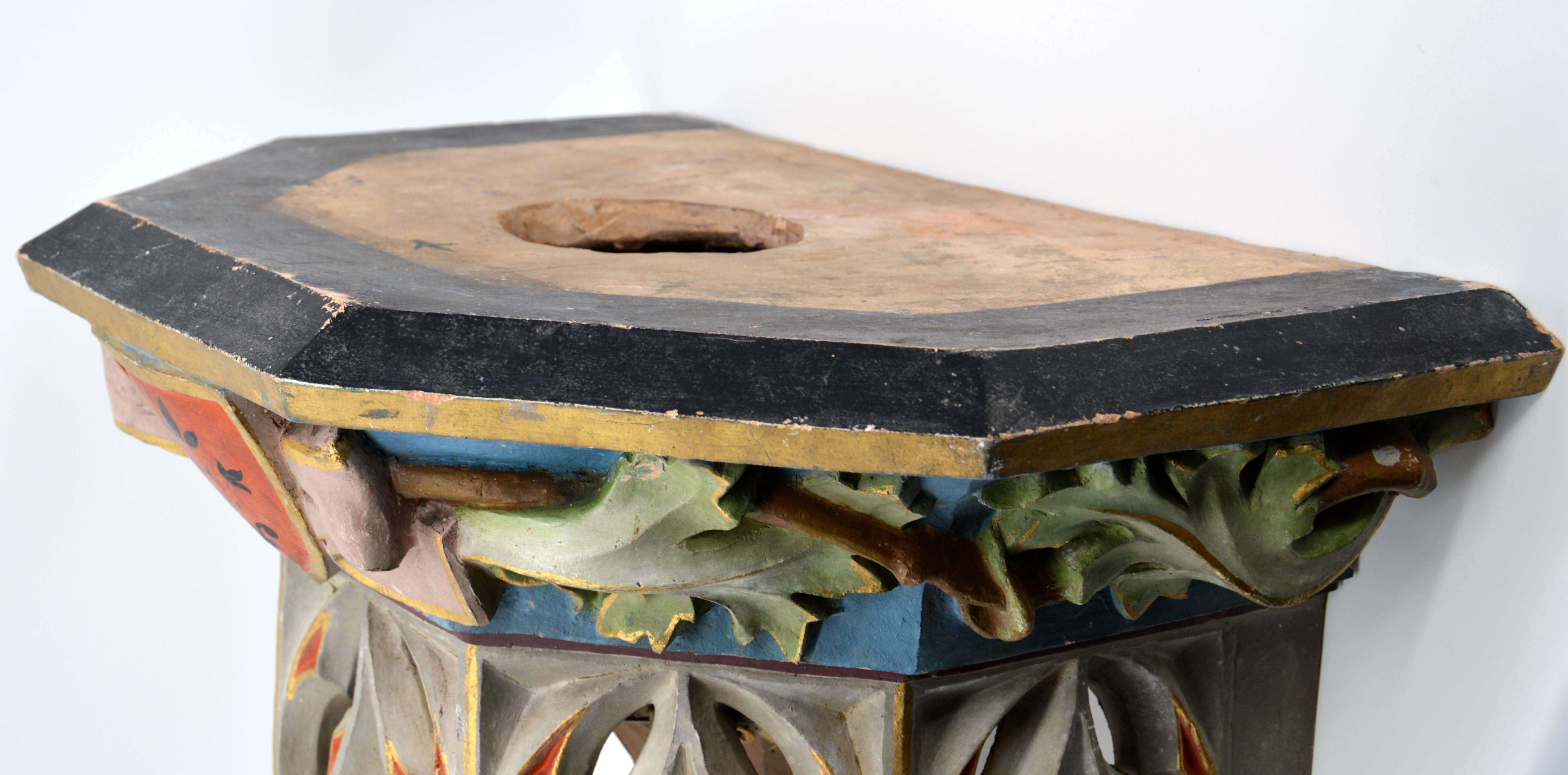 19th Century French Terracotta Church Niche Console, circa 1850 For Sale
