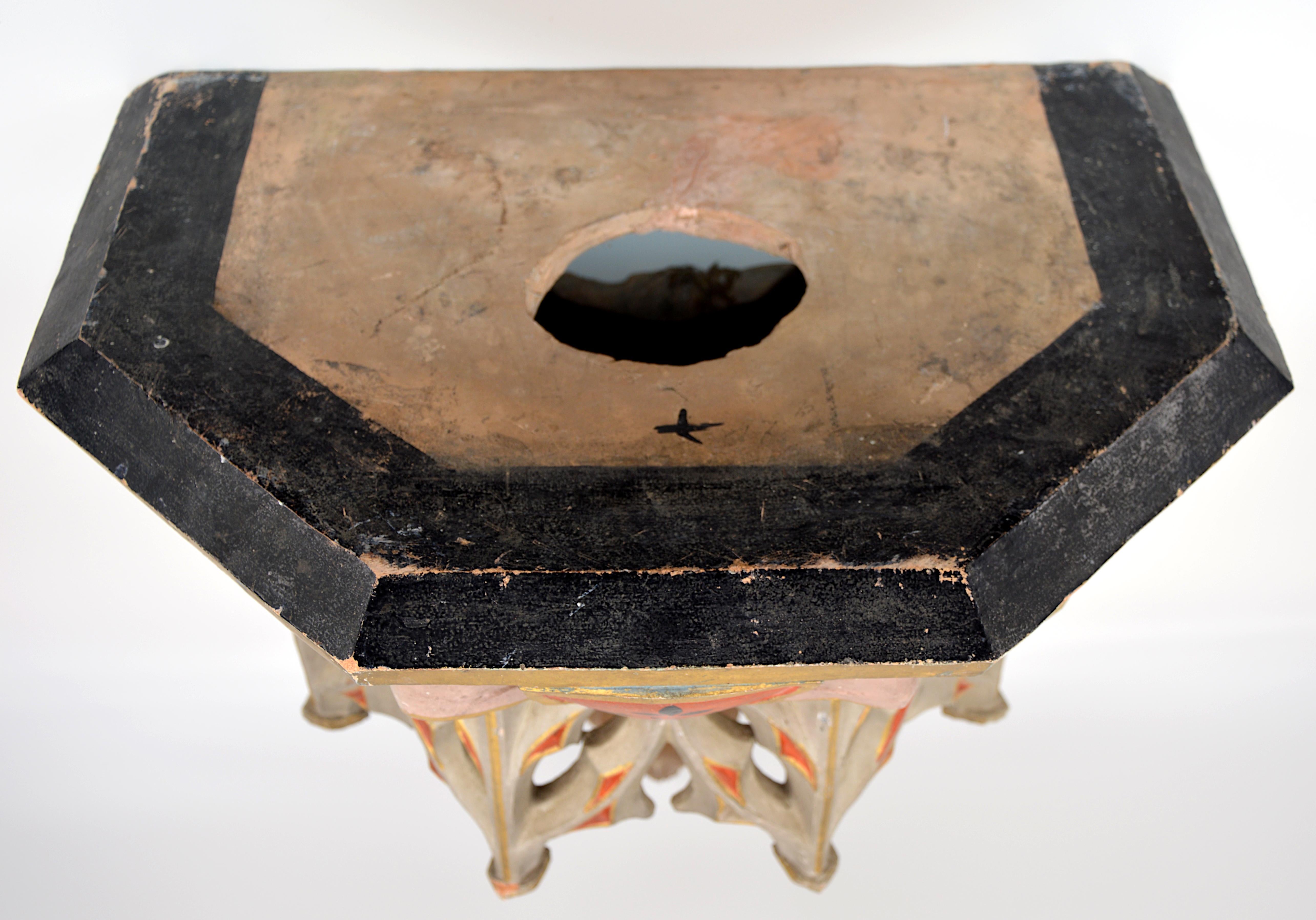 French Terracotta Church Niche Console, circa 1850 For Sale 1