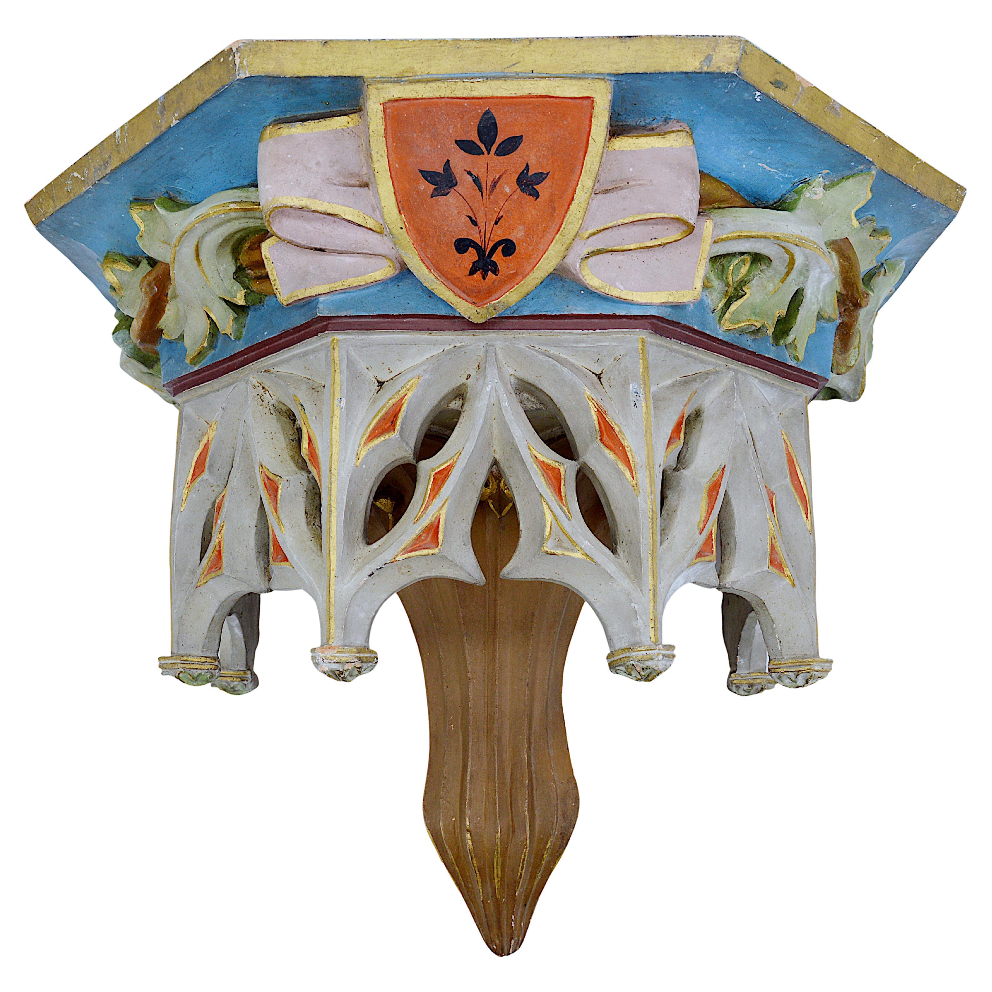Französische Terrakotta-Konsole für eine Church's Niche, um 1850