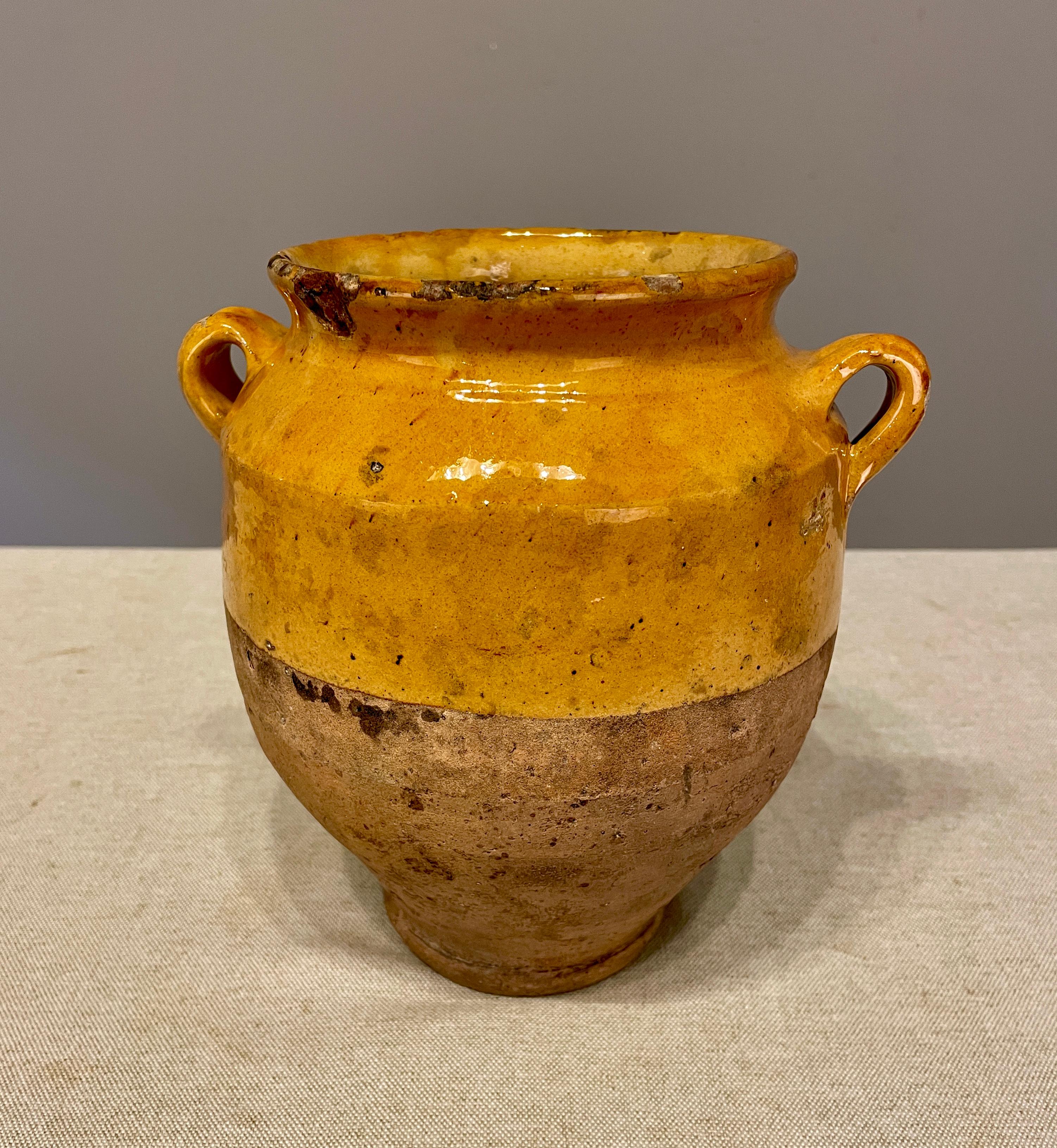 Hand-Carved French Terracotta Confit Pot For Sale