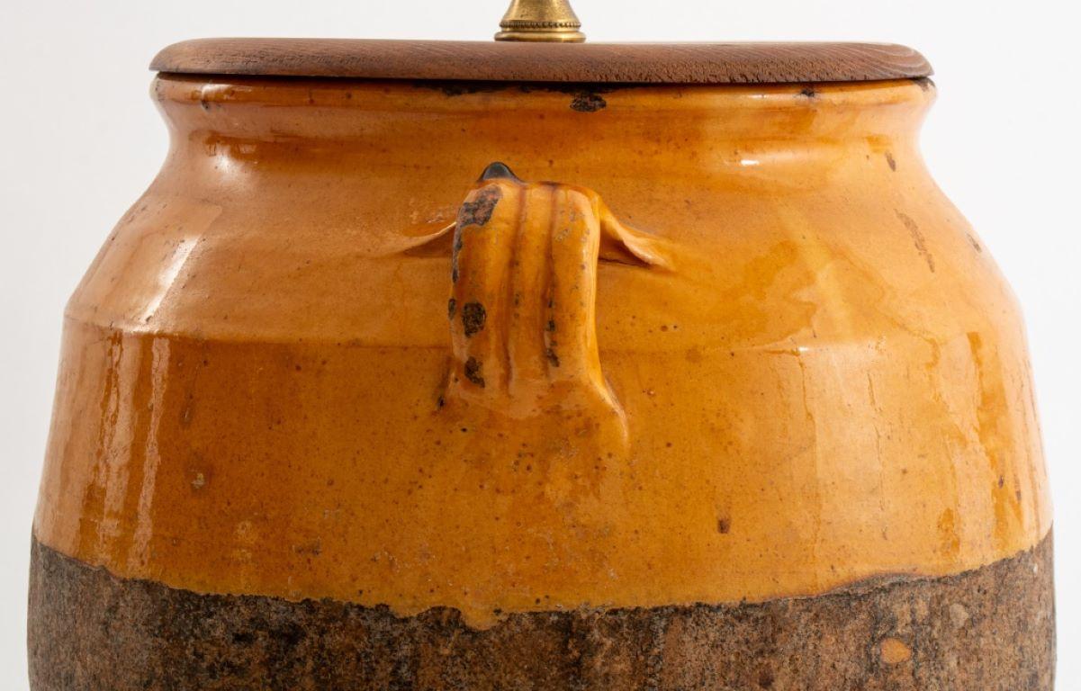 French Terracotta Confit Pot Lamp For Sale 2