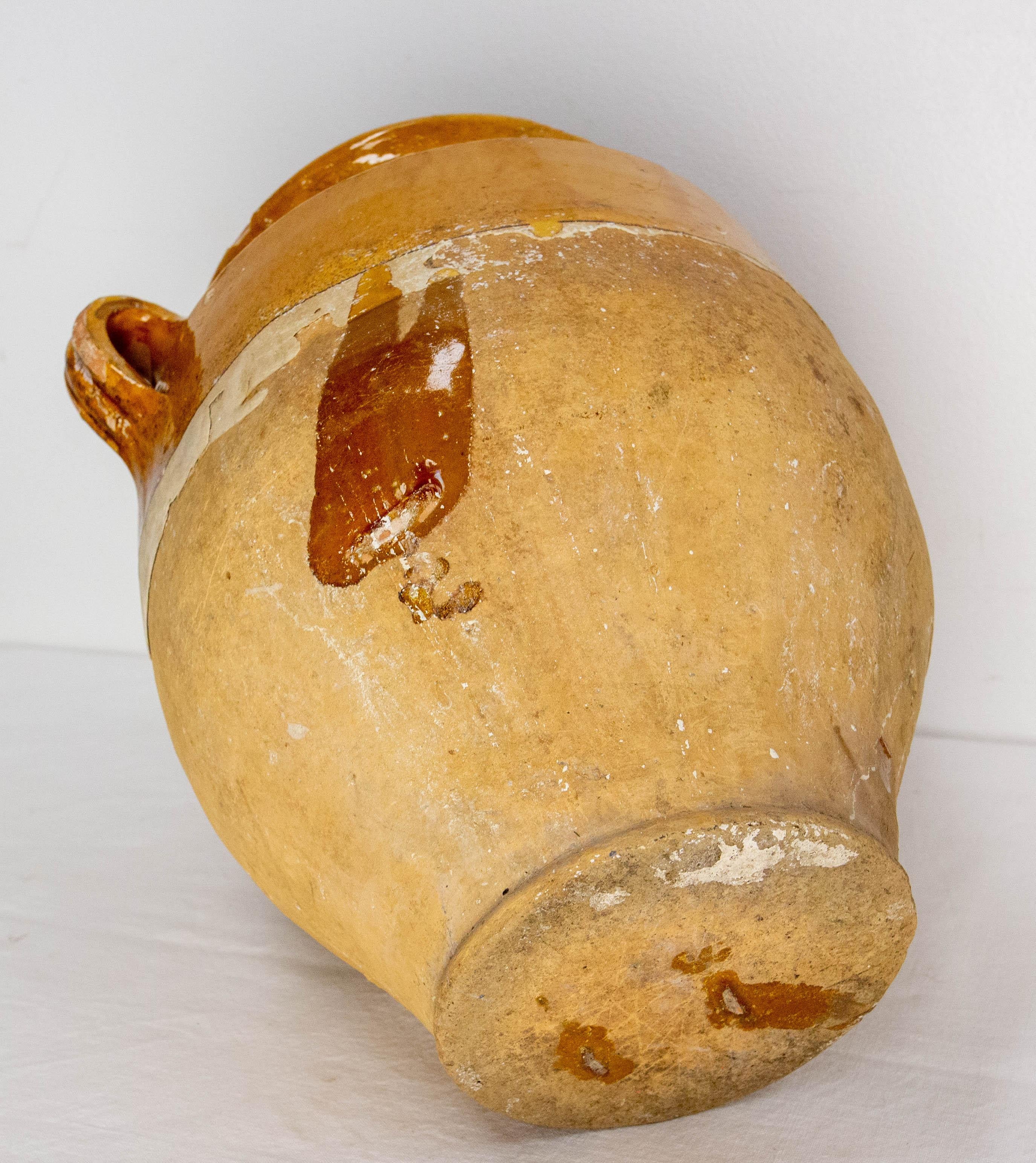 French, Terracotta Confit Pot Yellow Glaze, Late 19th Century 5