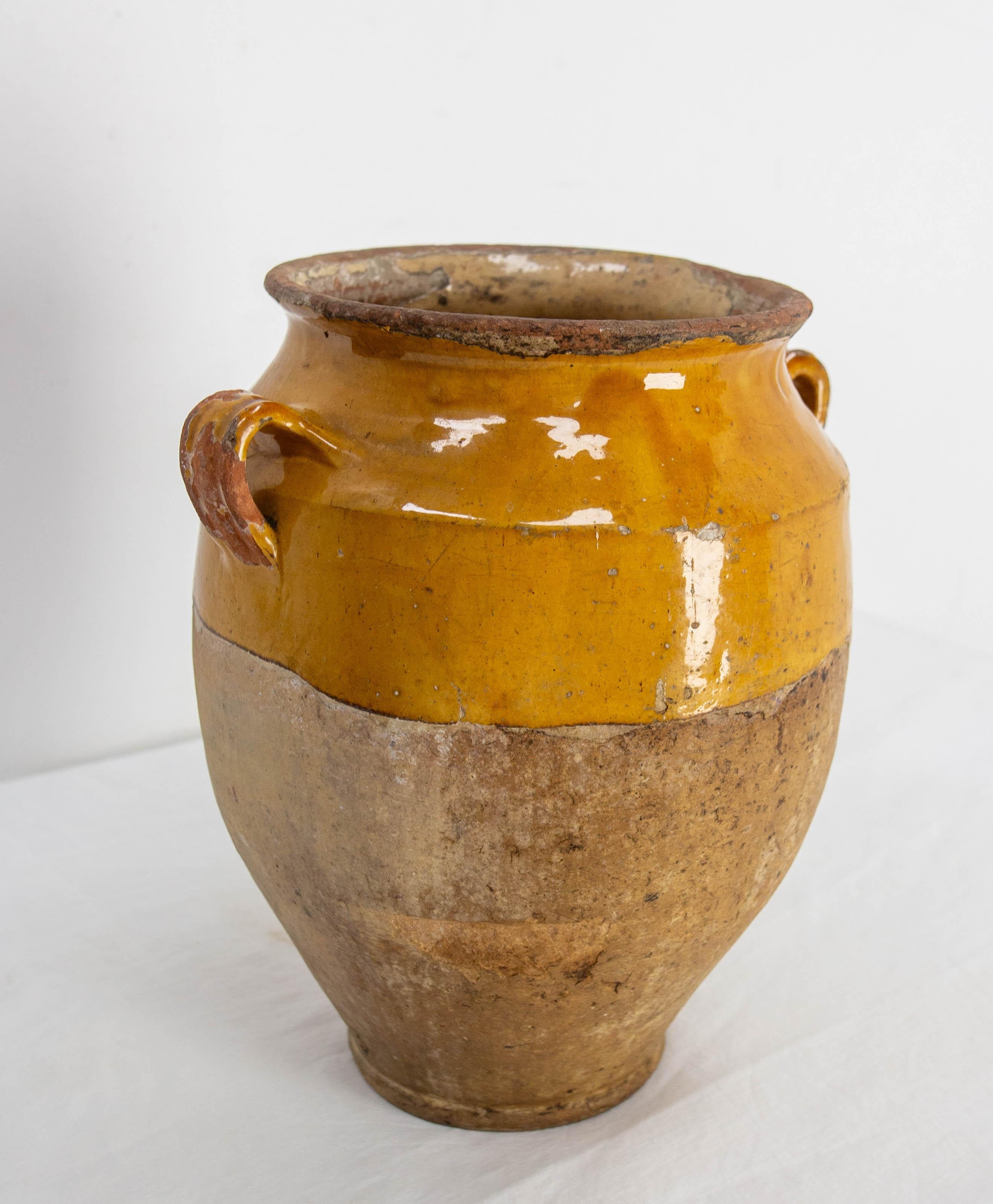 Gelbe Terrakotta-Glasurschale mit gelber Glasur, spätes 19. Jahrhundert (Französische Provence) im Angebot