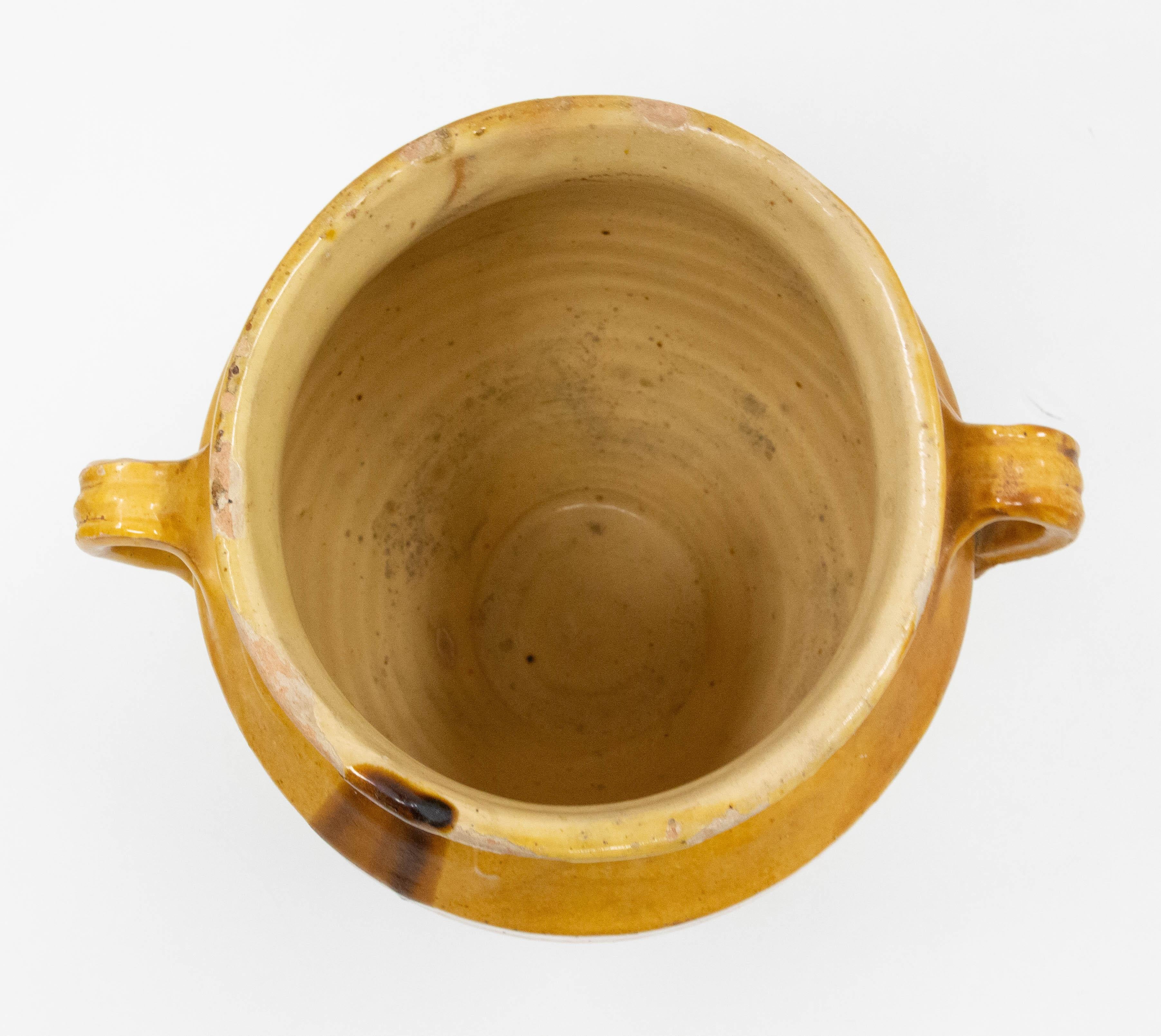 French Terracotta Confit Pot Yellow Glaze, Late 19th Century 2