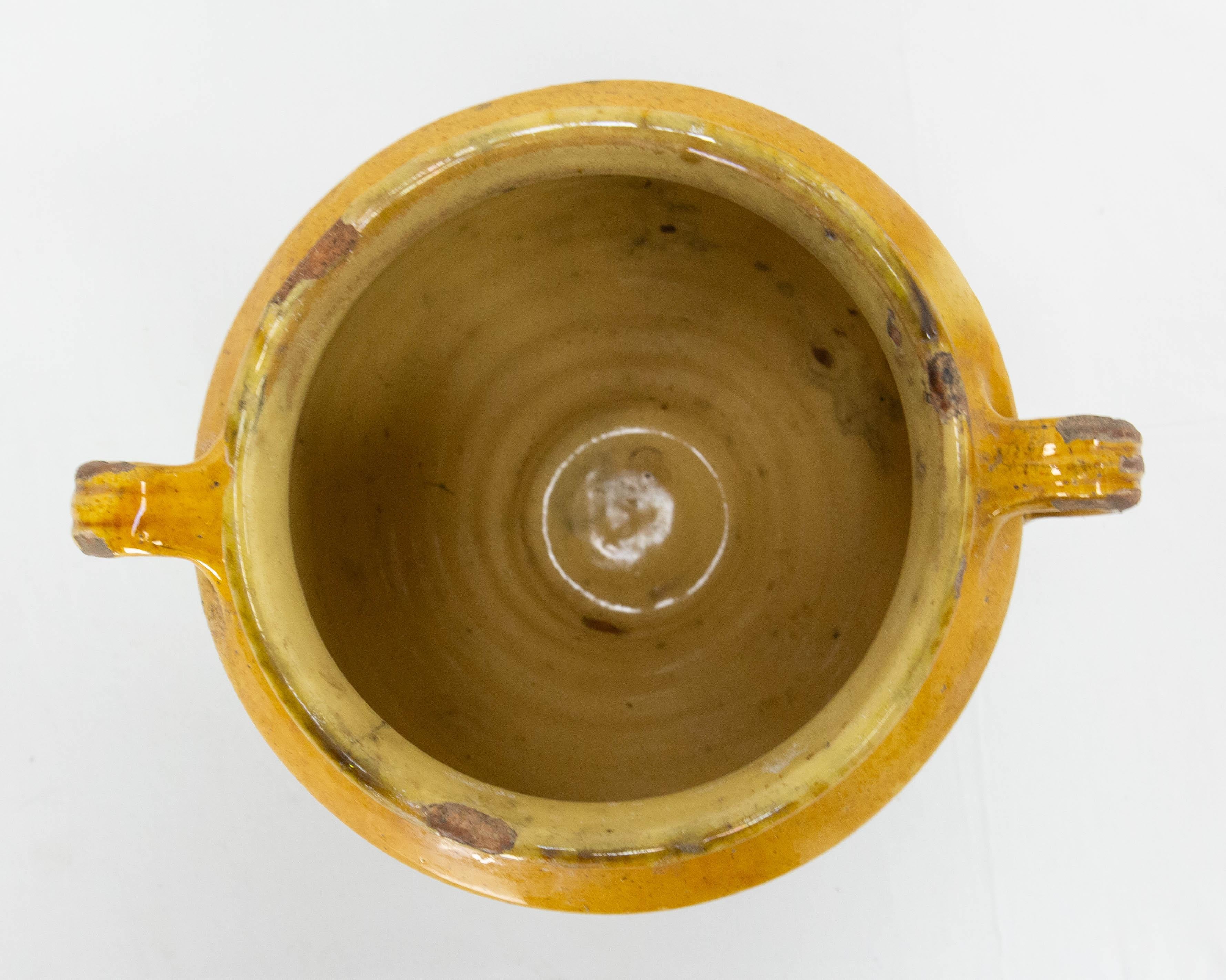 French Terracotta Confit Pot Yellow Glaze Late 19th Century 2