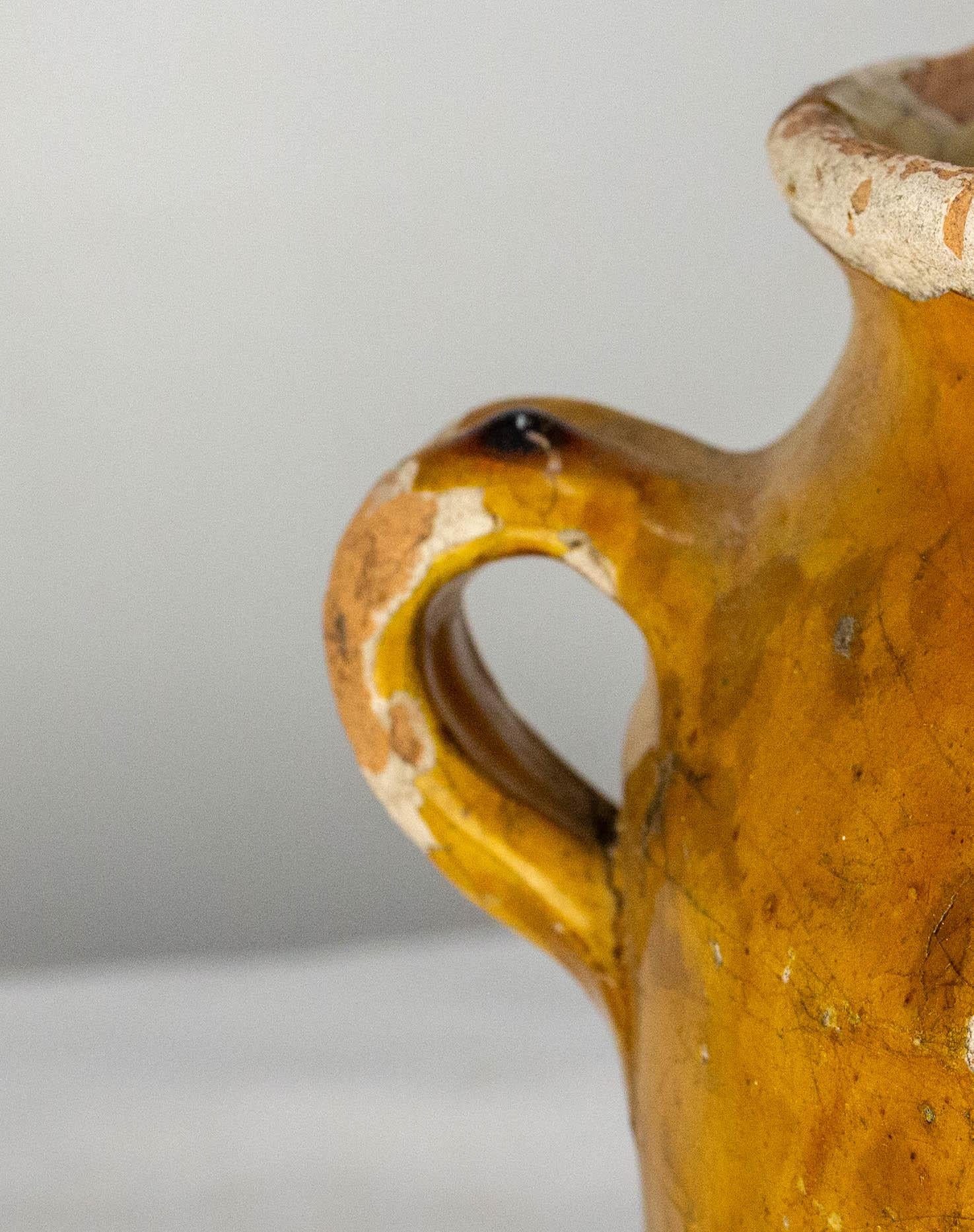 French, Terracotta Confit Pot Yellow Glaze, Late 19th Century For Sale 3