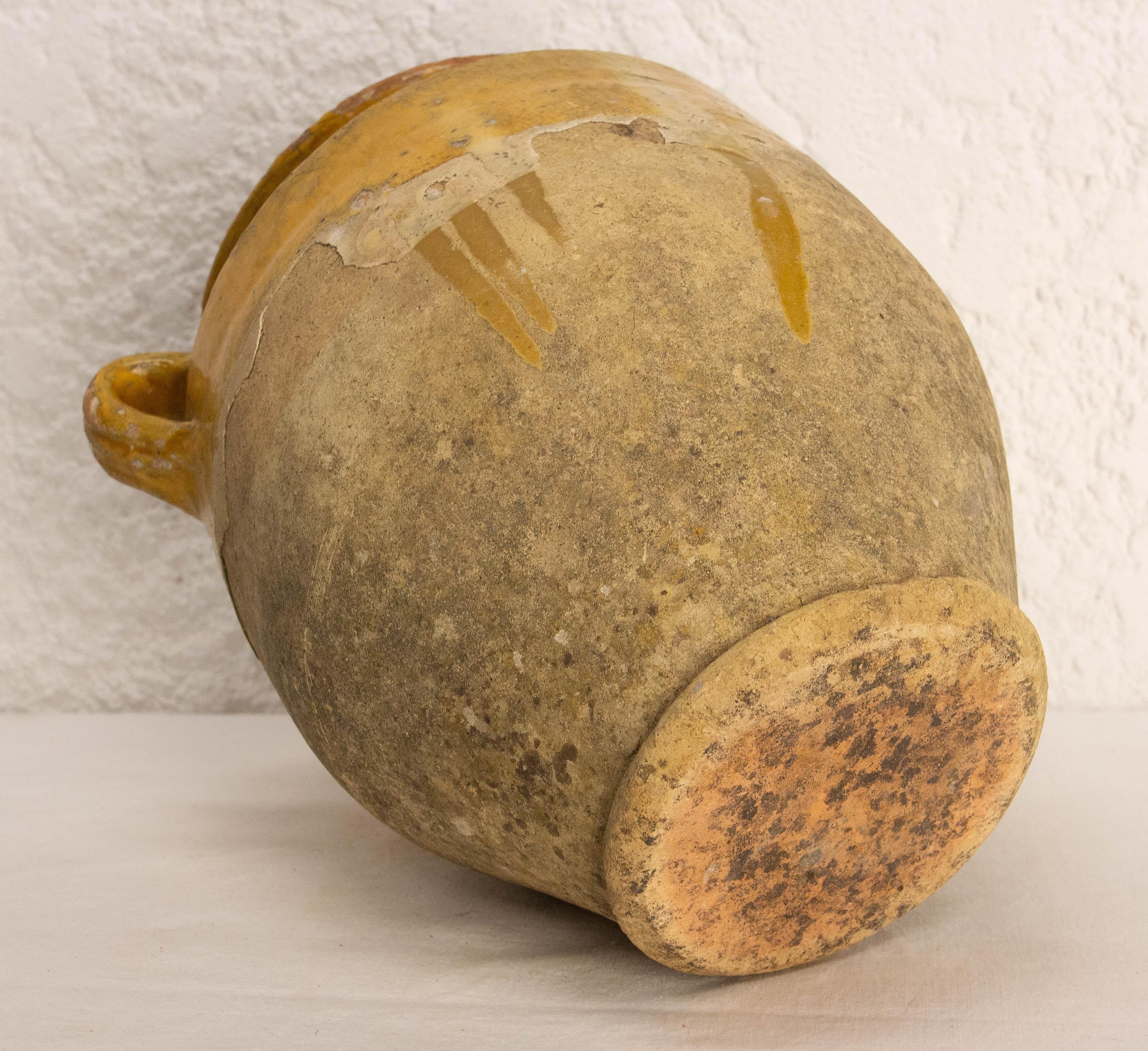 French, Terracotta Confit Pot Yellow Glaze, Late 19th Century 4