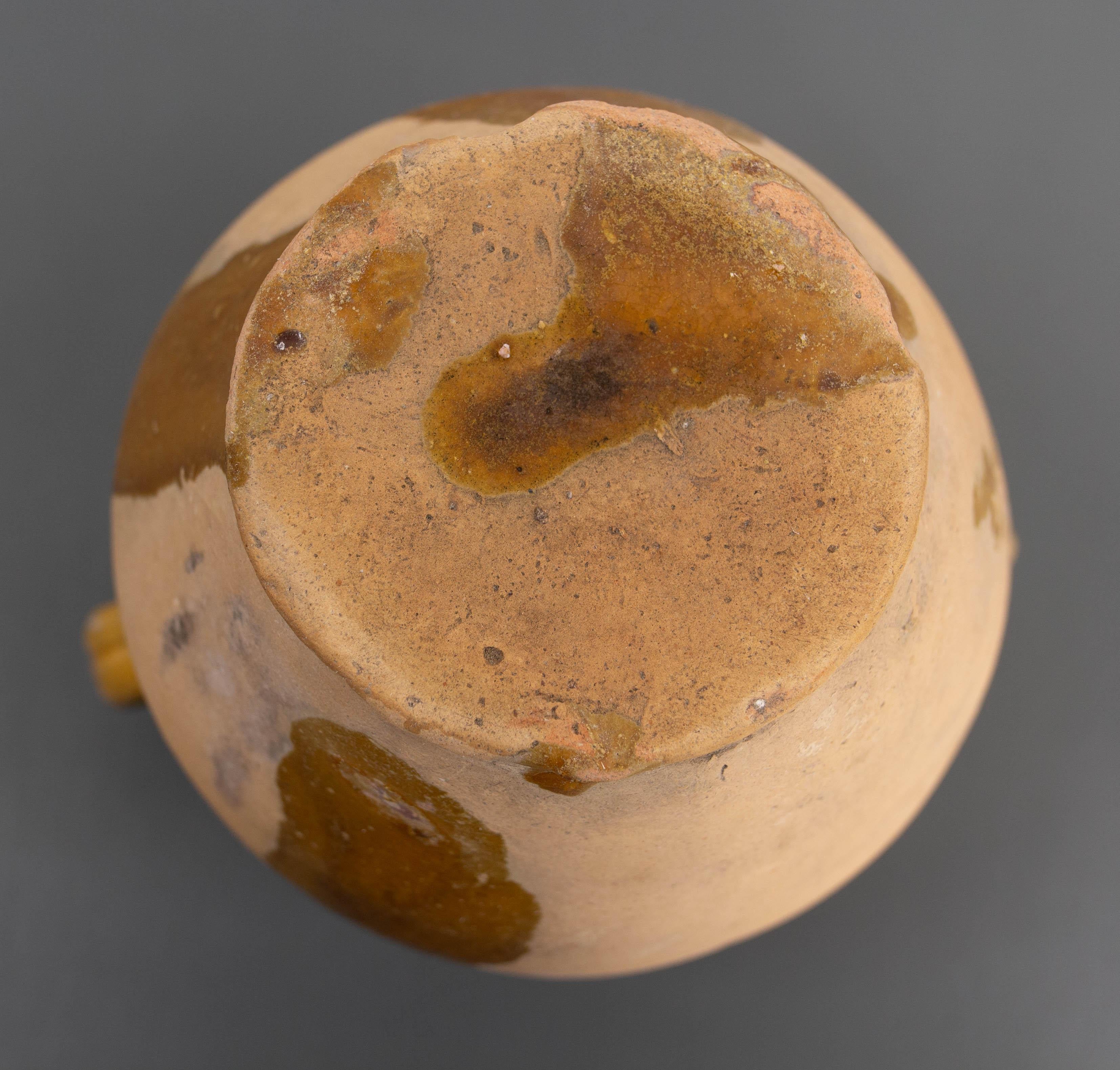 French, Terracotta Confit Pot Yellow Glaze, Late 19th Century For Sale 4