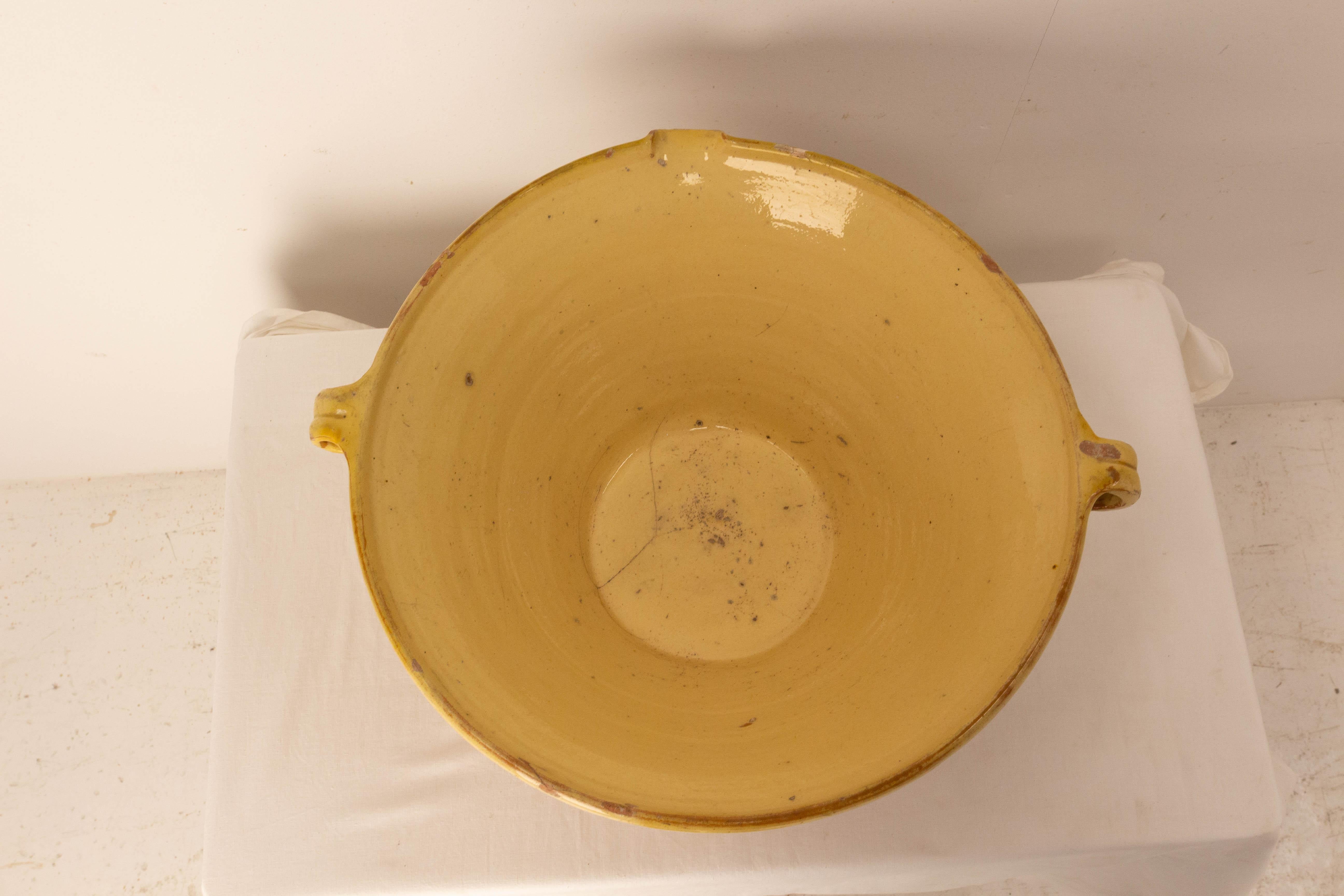 Early 20th Century French Terracotta Confit Tian or Bowl Glazed